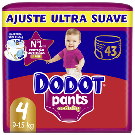Fraldas Pants Activity Extra 9-15kg T4 Dodot