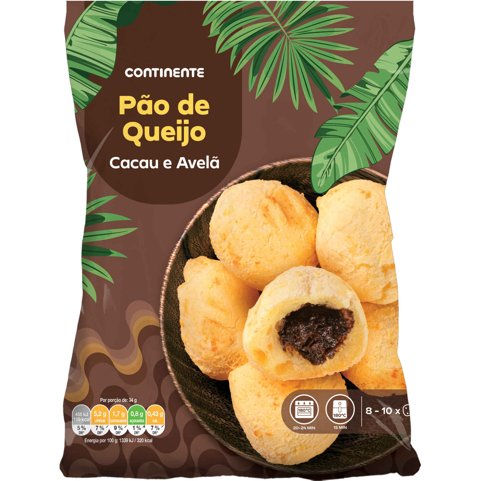P&atilde;o de Queijo com Chocolate Continente