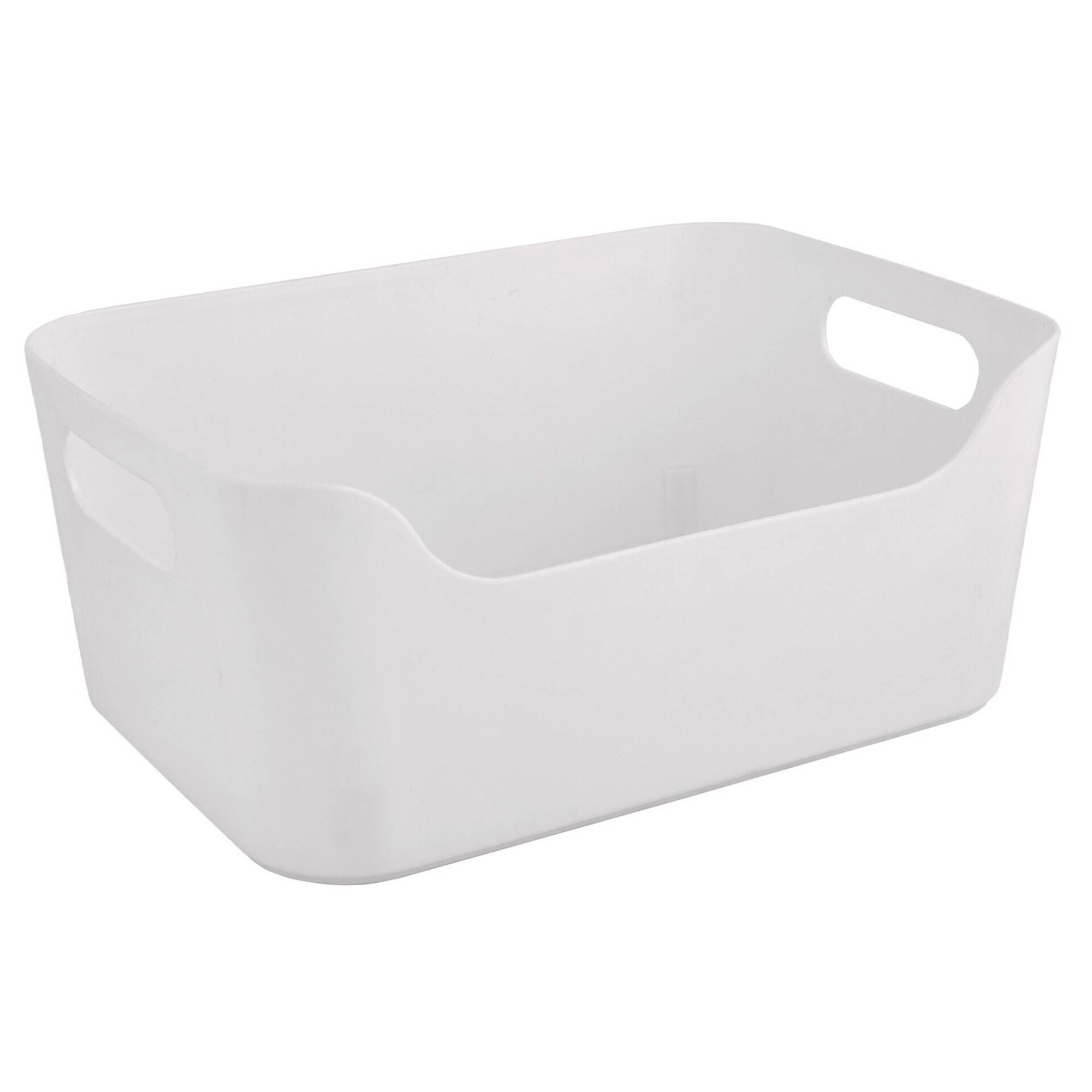 Cesto Arruma&ccedil;&atilde;o Pl&aacute;stico 4,3L Branco Kasa