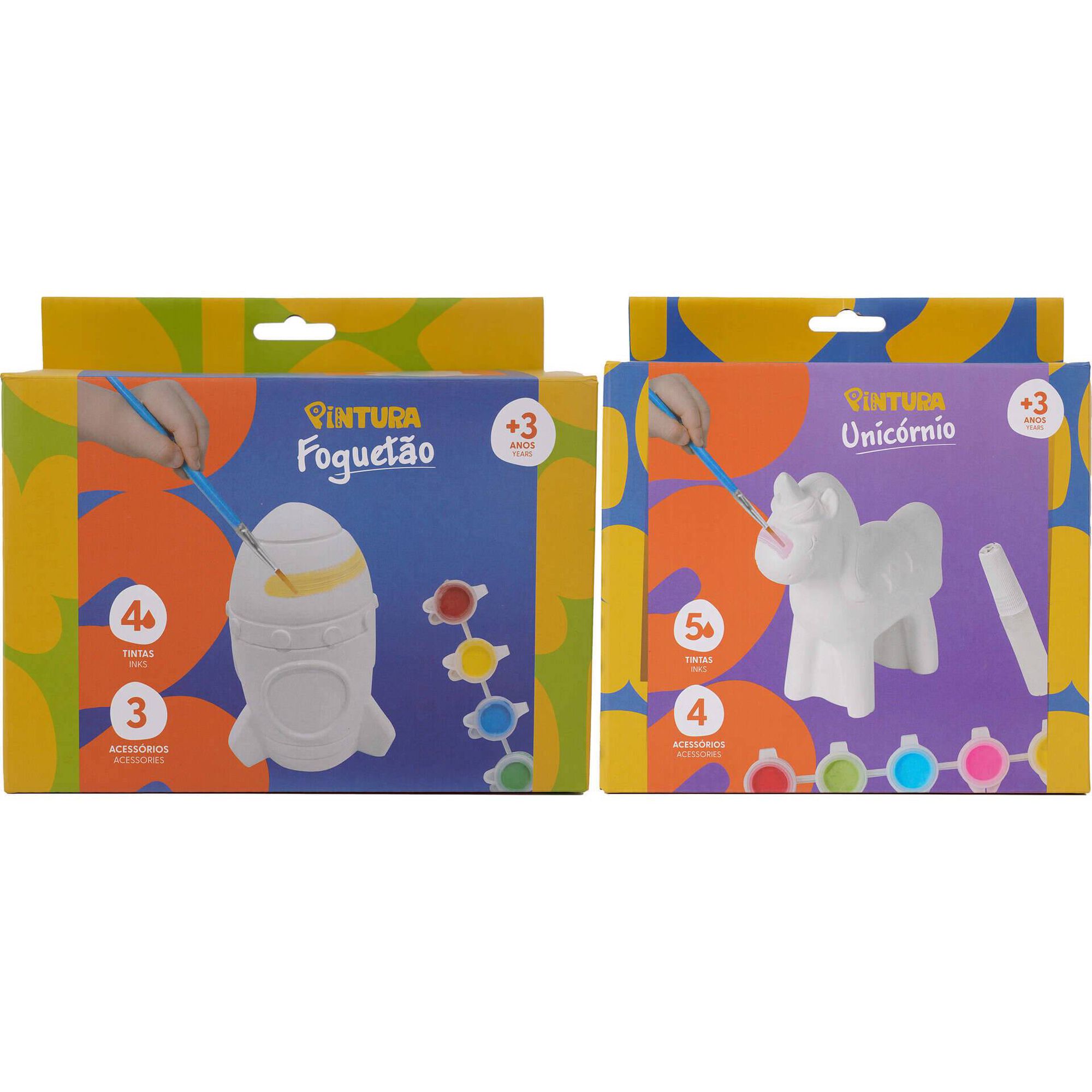 Kit de Pintura Foguet&atilde;o/Unic&oacute;rnio (v&aacute;rios modelos)