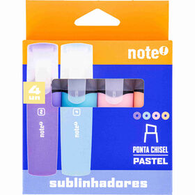 Conjunto 4 Sublinhadores Pastel Note!