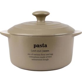 Mini Ca&ccedil;arola Porcelana Redonda 560ml Castanho Claro Kasa