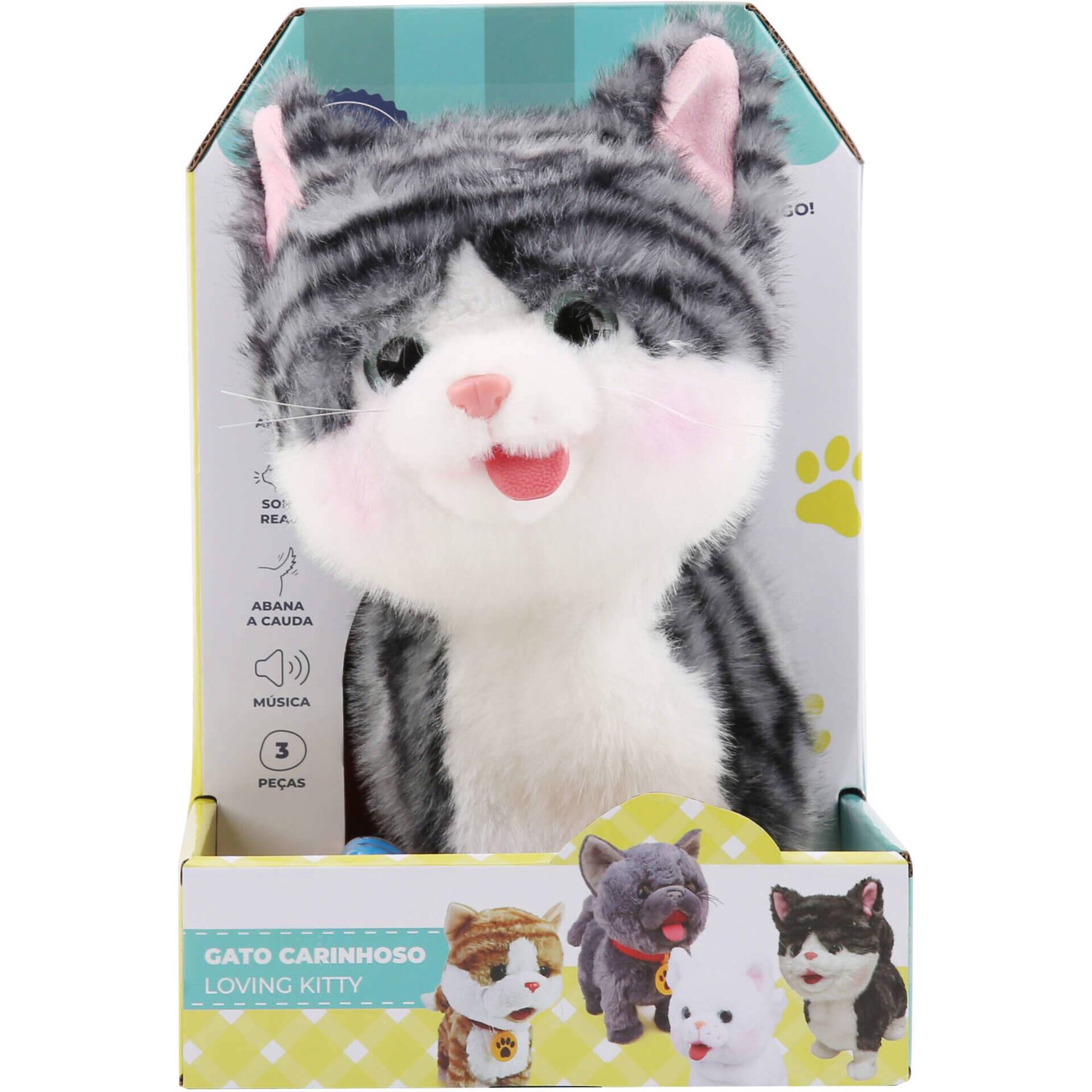 Zoko Faz de Conta - Peluche Gato Carinhoso (v&aacute;rios modelos)