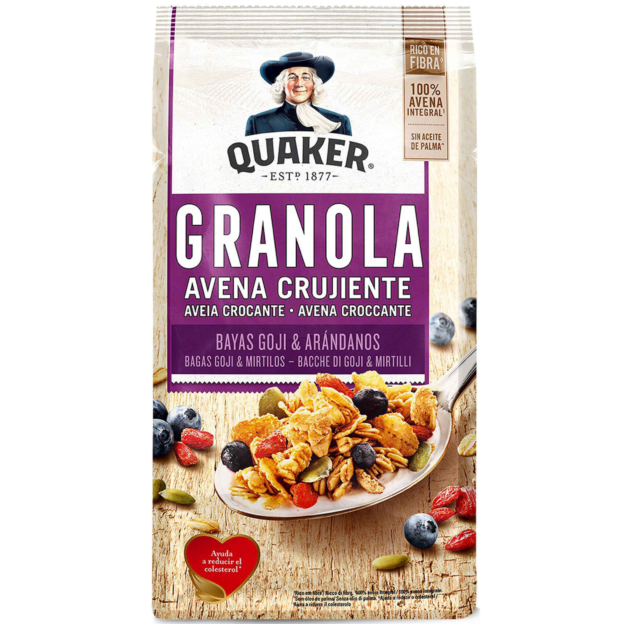 Muesli Aveia Crocante com Bagas de Goji e Mirtilos Muesli Aveia Crocante com Bagas de Goji e Mirtilos