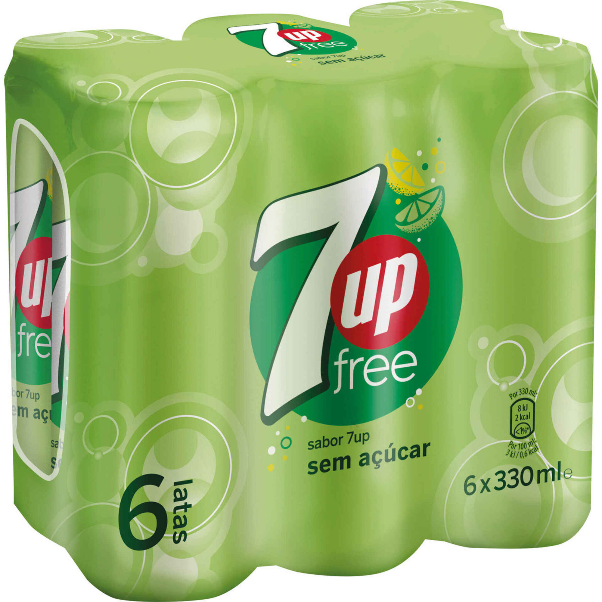 Refrigerante em Lata com G&aacute;s Lima Lim&atilde;o Zero 7Up