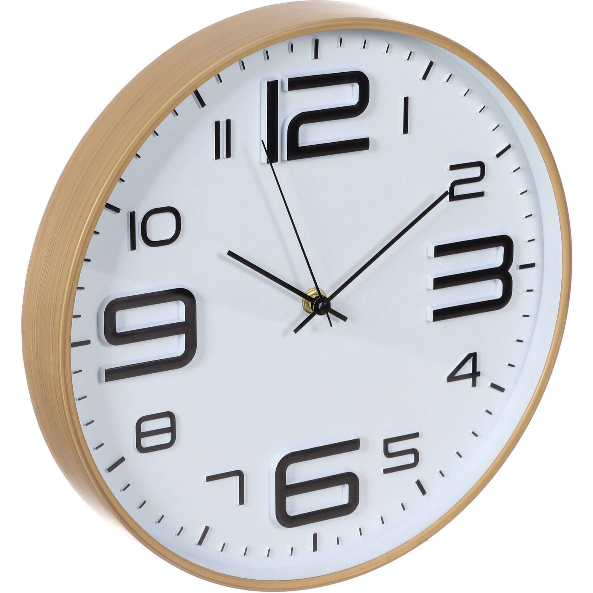 Rel&oacute;gio Redondo 30 cm Branco Kasa
