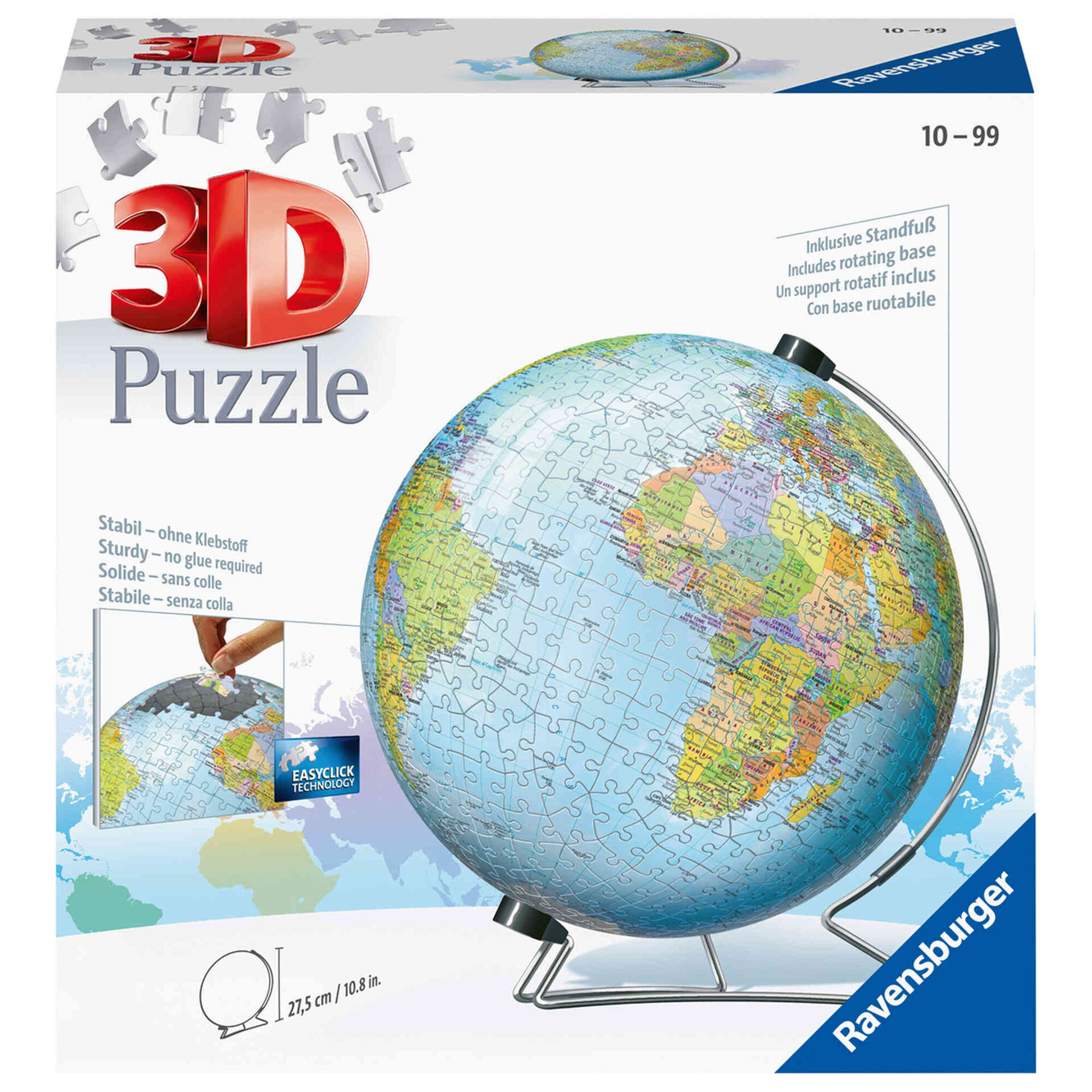 Puzzle 3D Globo Terrestre 540 Peças