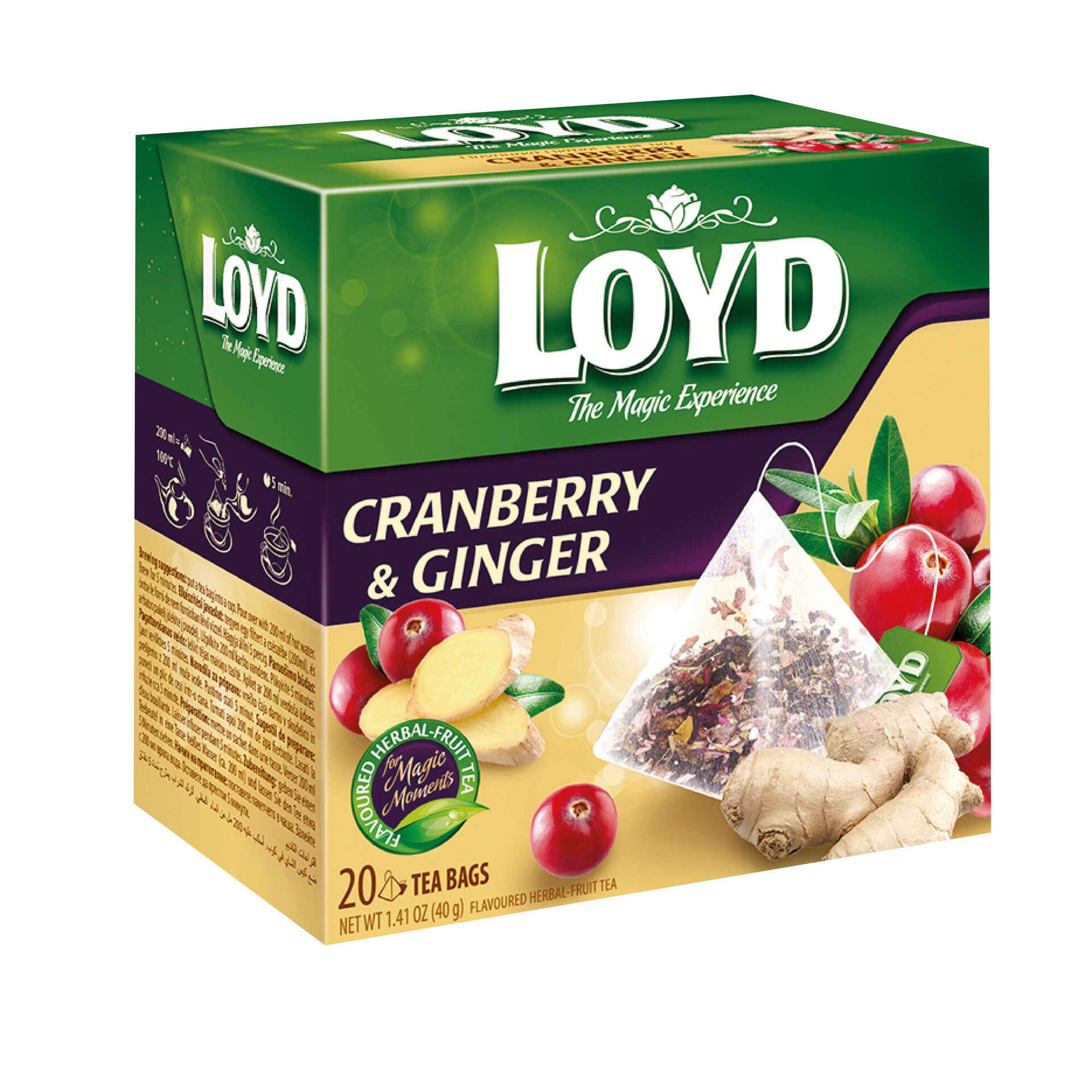 Infusão Arando e Gengibre Pyramid
