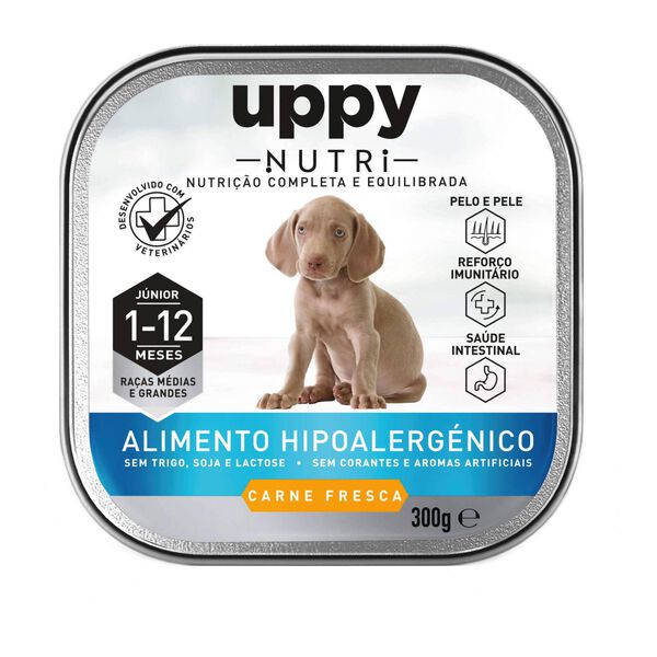Comida Húmida para Cão Júnior Raças Médias e Maxi Frango Terrina Uppy Nutri
