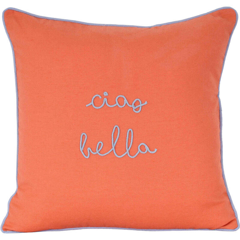 Almofada 45x45cm Ciao Bella Laranja Kasa