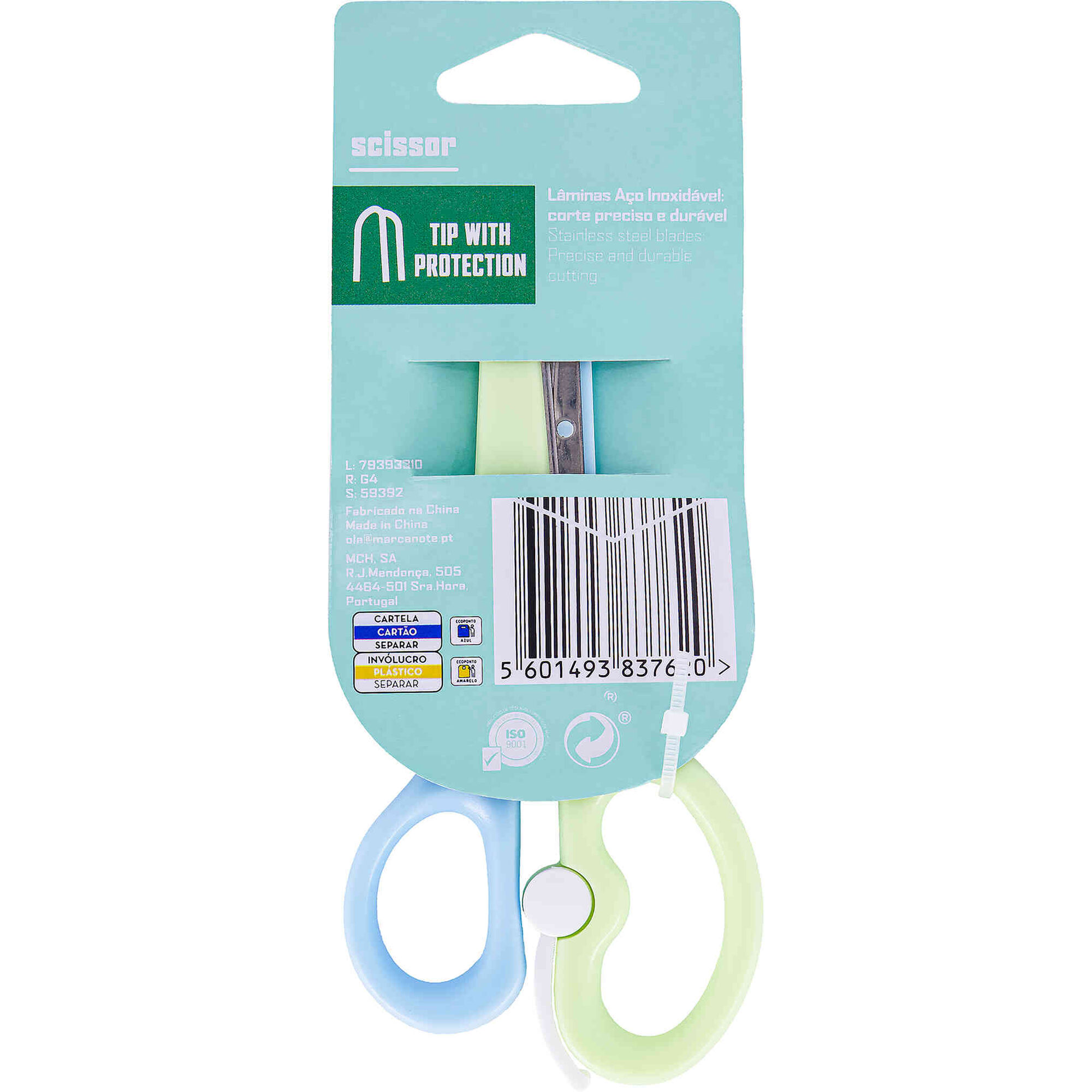 Tesoura com Ponta Prote&ccedil;&atilde;o 13,5cm Ambidestra (v&aacute;rias cores) Note!