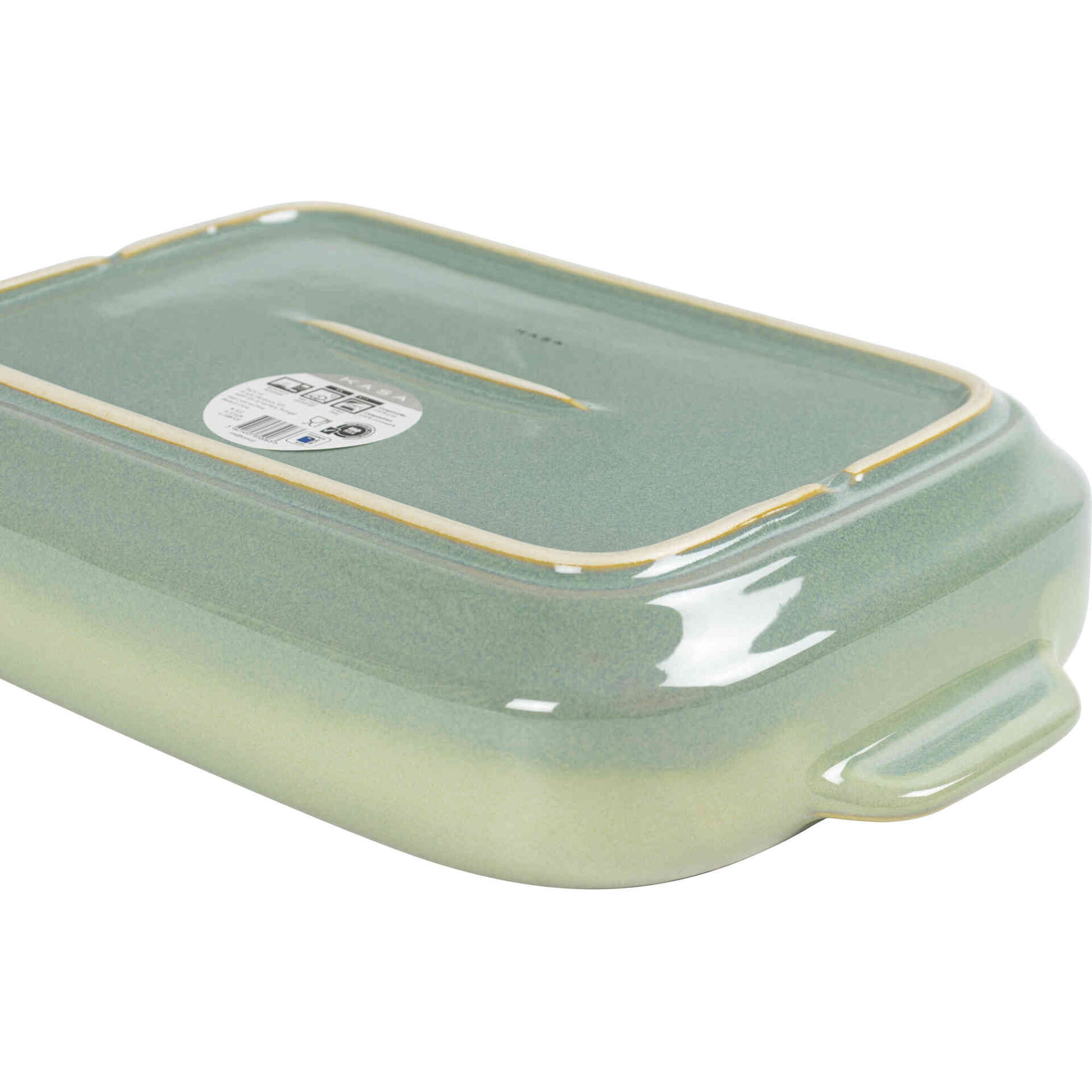 Assadeira Retangular Reativo 33x21cm Verde Kasa