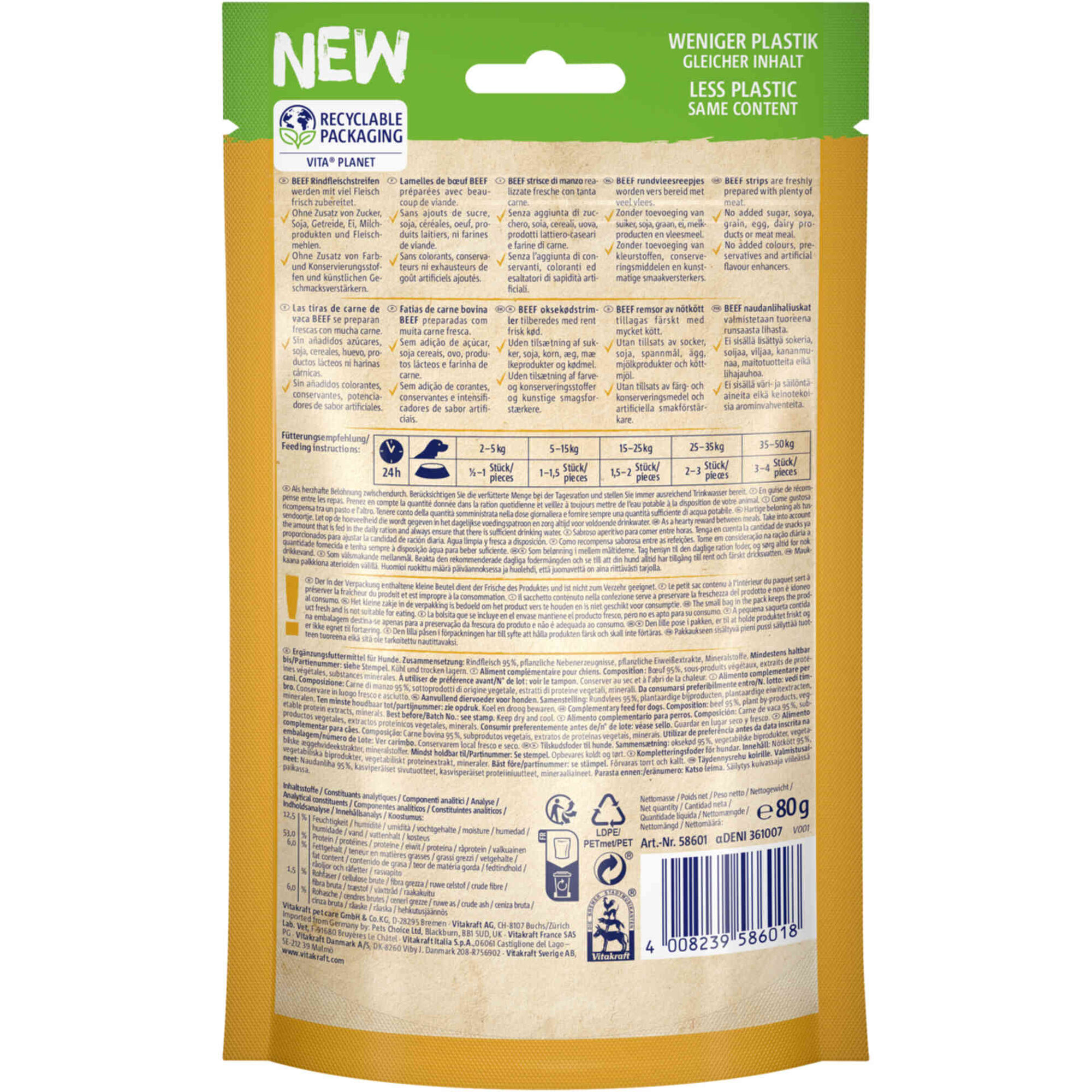 Snack para Cão Pure Beef Strips Vaca