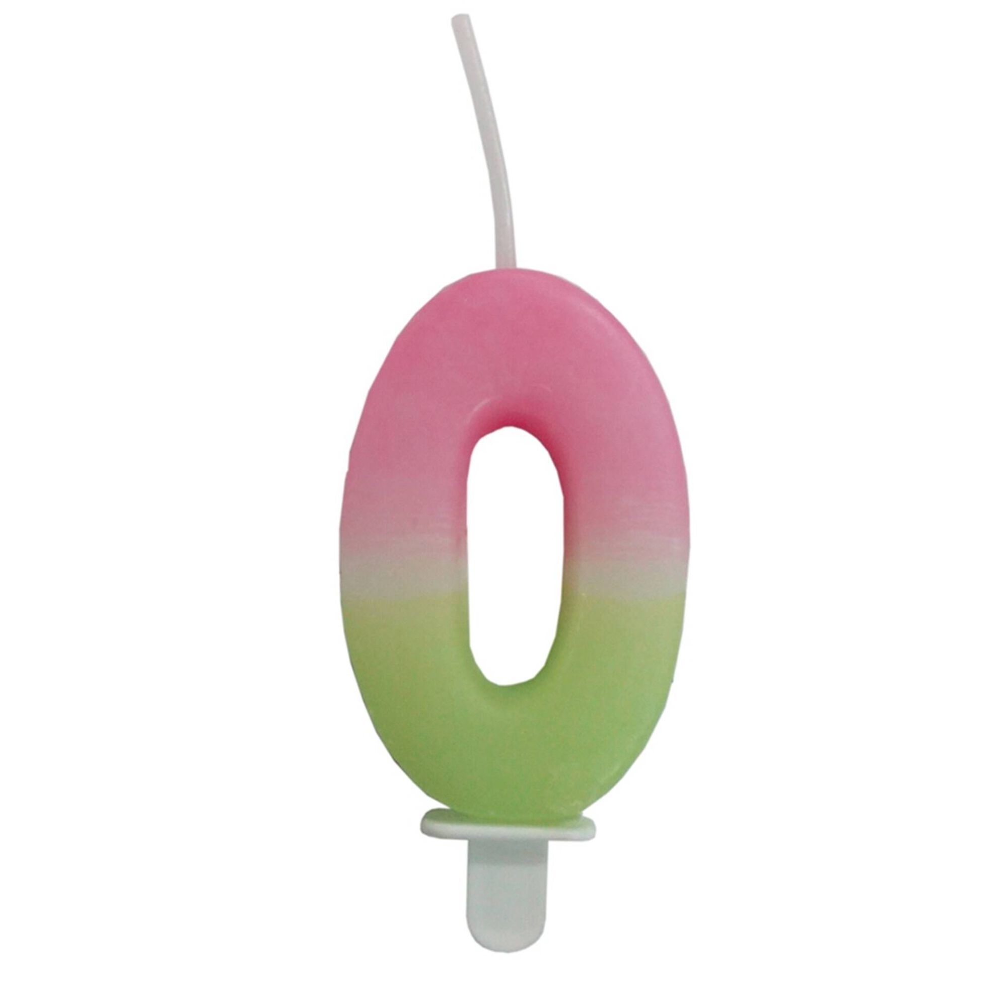 Vela Nº0 Rosa e Verde