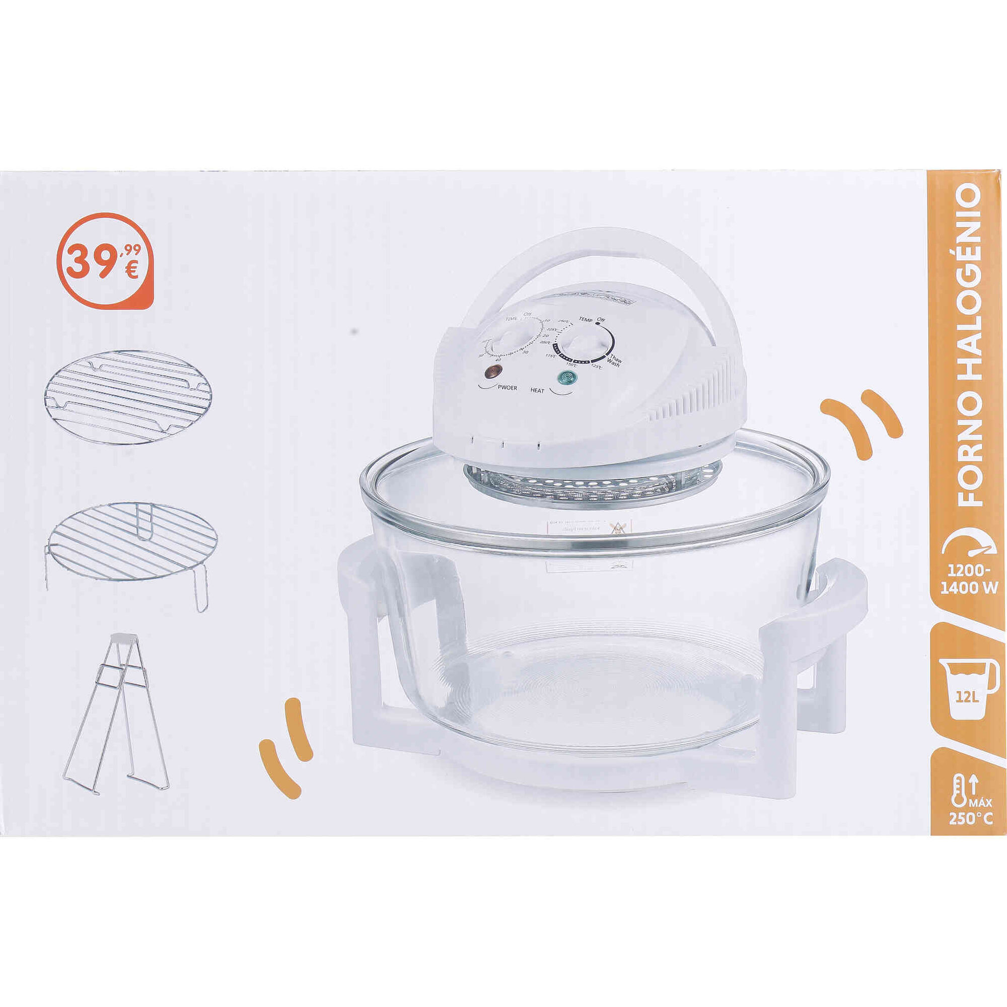 Mini Forno Halogéneo 12L Branco