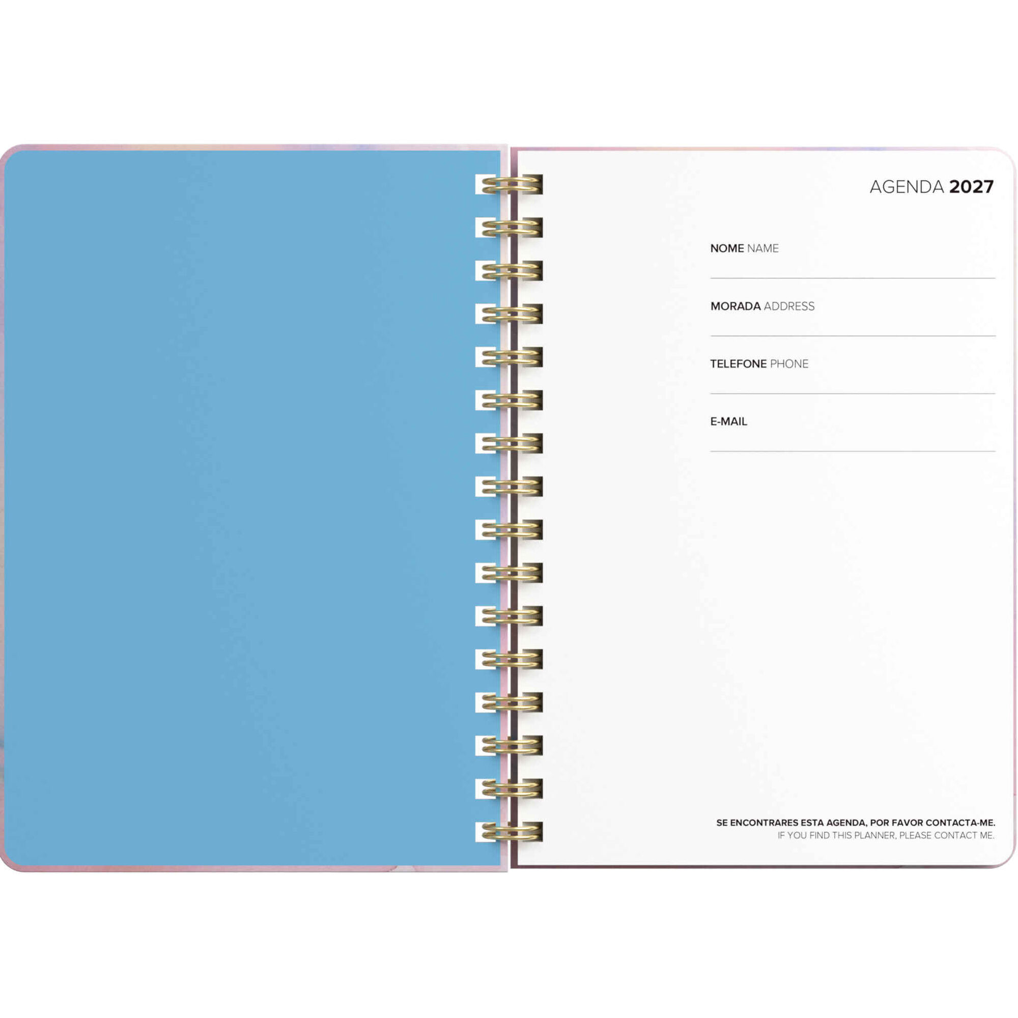 Agenda A5 2027 12 Meses (v&aacute;rias cores) Note!