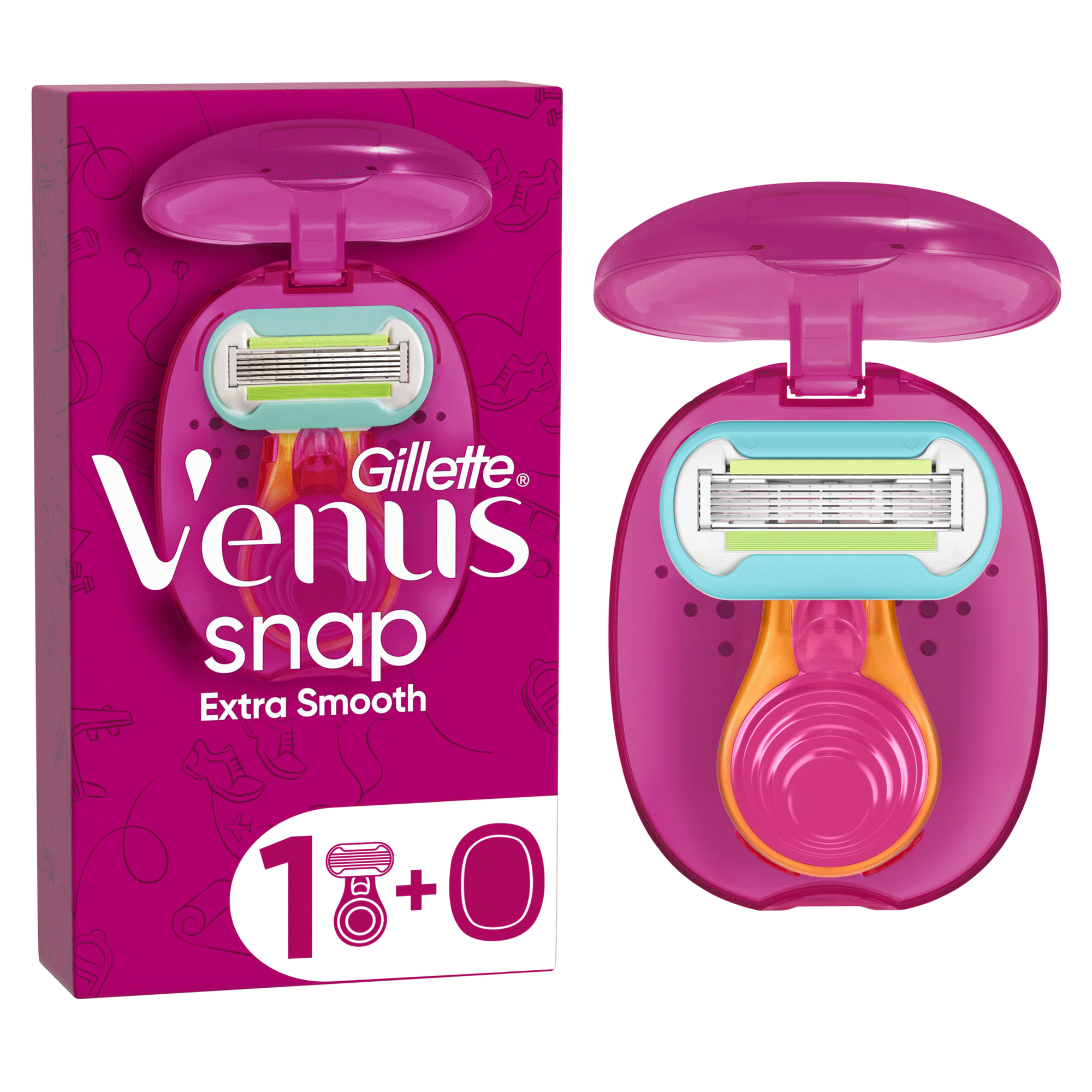 Máquina Depilatória Venus Snap Extra Smooth com 1 Recarga