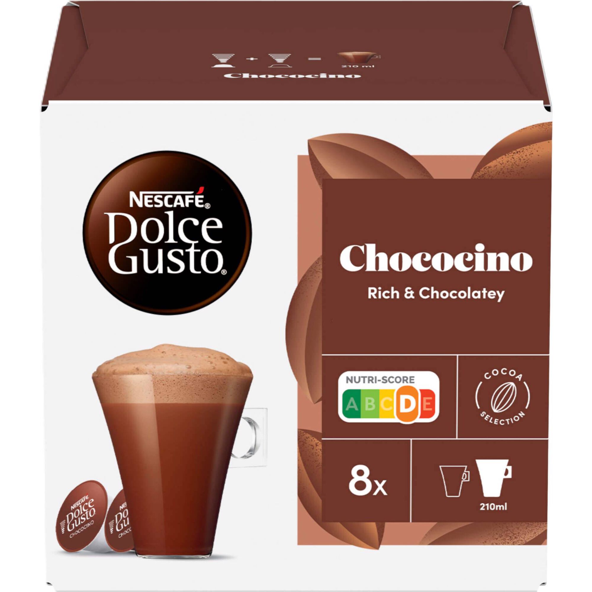 C&aacute;psulas de Chocolate Quente Chococino Nescaf&eacute; Dolce Gusto