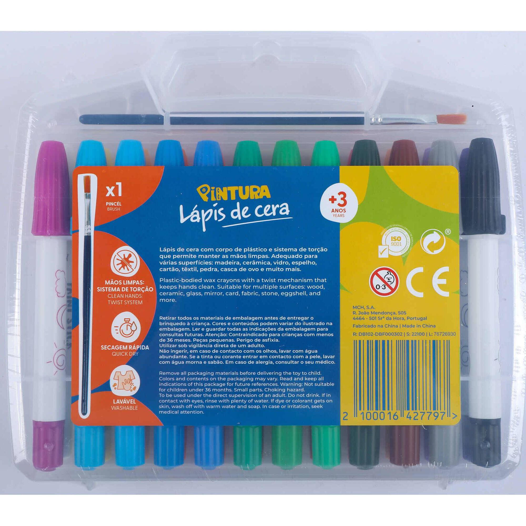 L&aacute;pis de Cera Suaves e Aguarelas Pintura