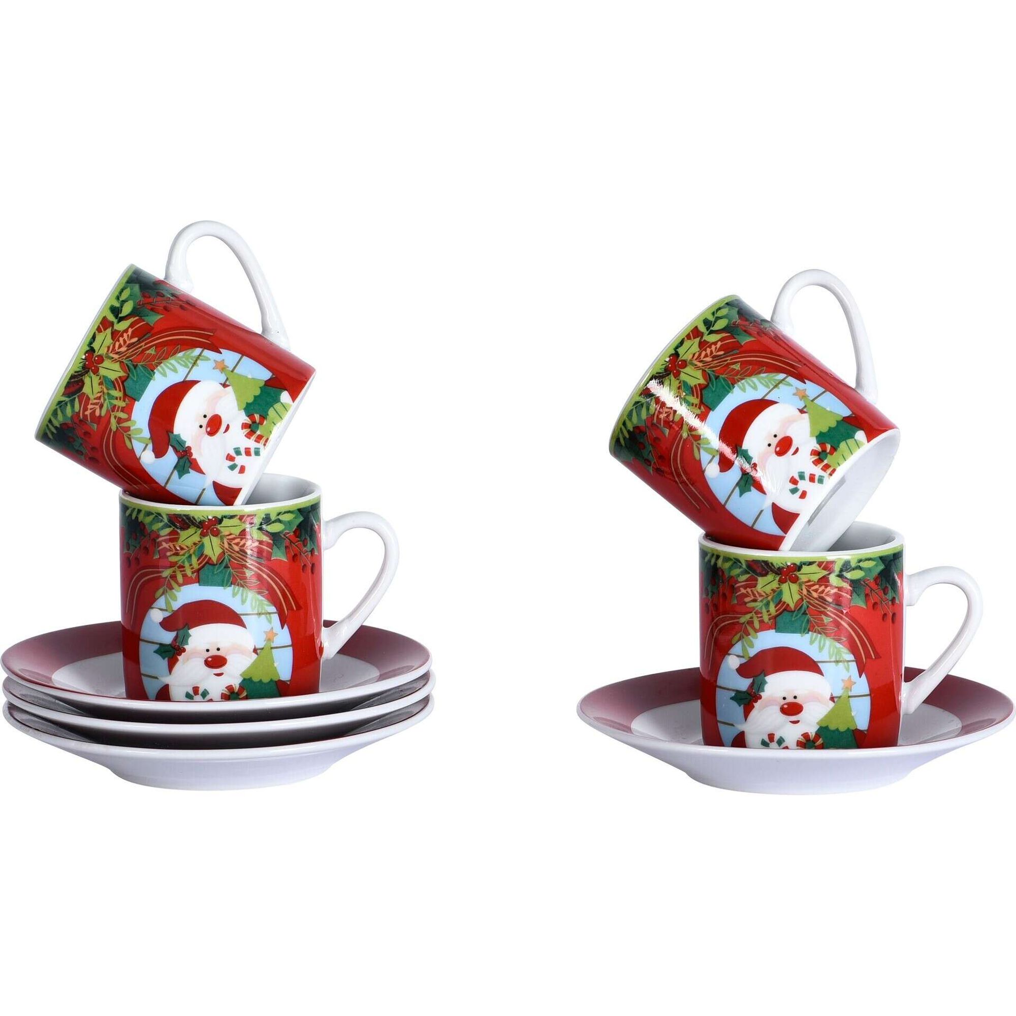Serviço de Café Vermelho Pai Natal