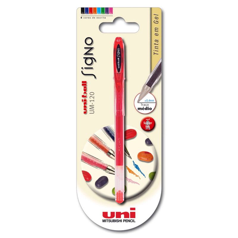 Roller de Tinta Gel Vermelha Uni-ball