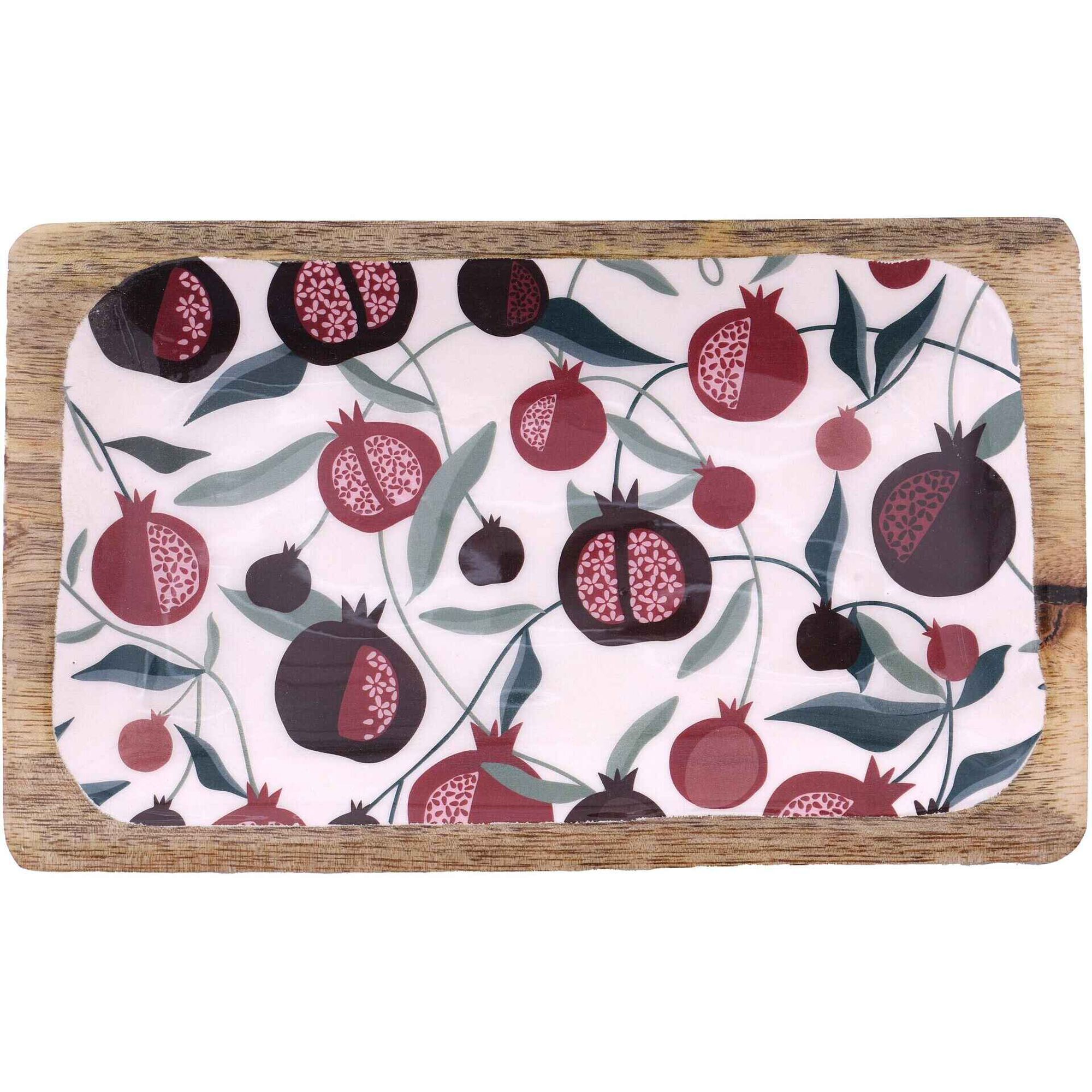 Tabuleiro Retangular 22x14x1,5cm Rom&atilde;s Jardim Secreto Kasa