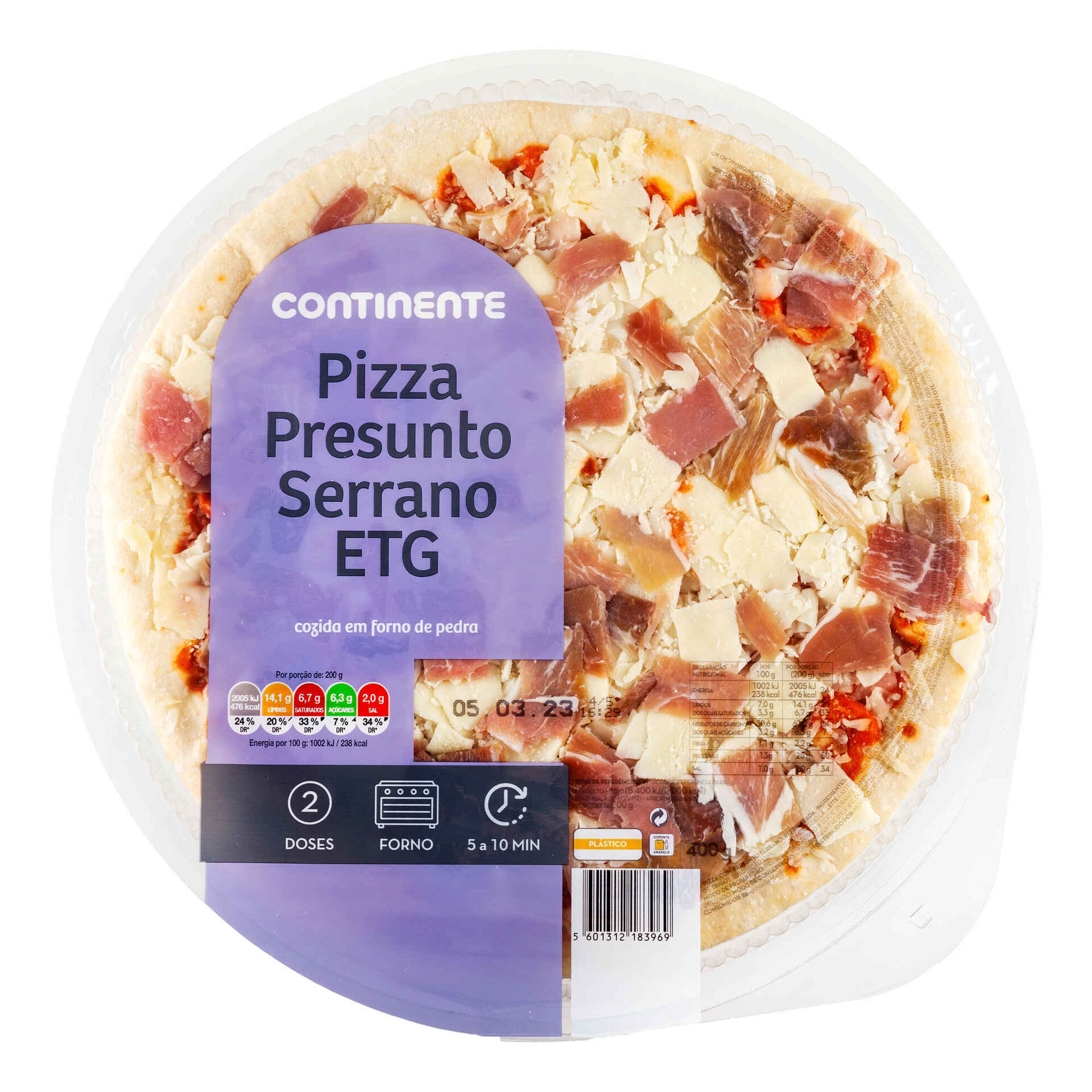 Pizza Fresca de Presunto Serrano