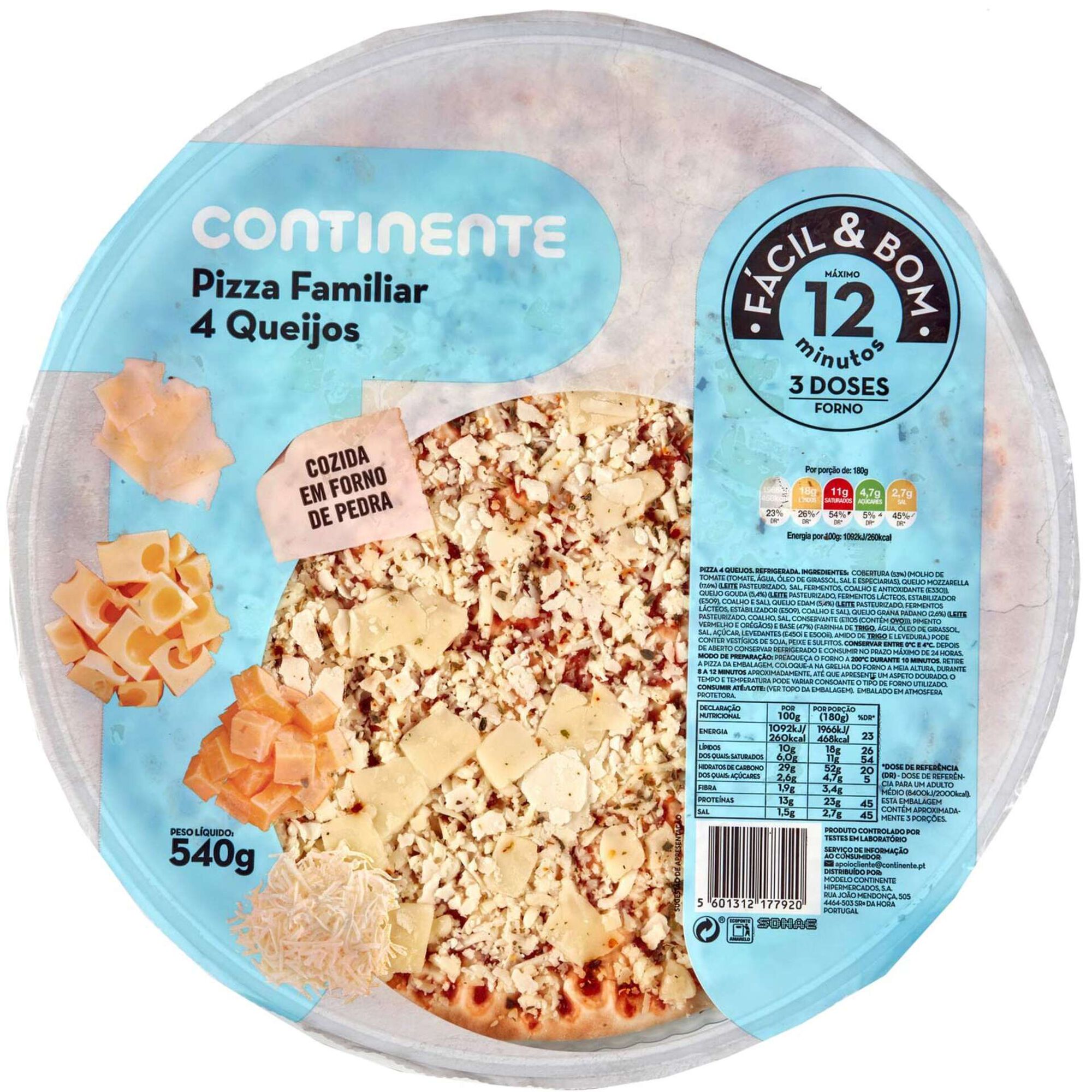 Pizza Fresca Familiar de 4 Queijos Pizza Fresca Familiar de 4 Queijos