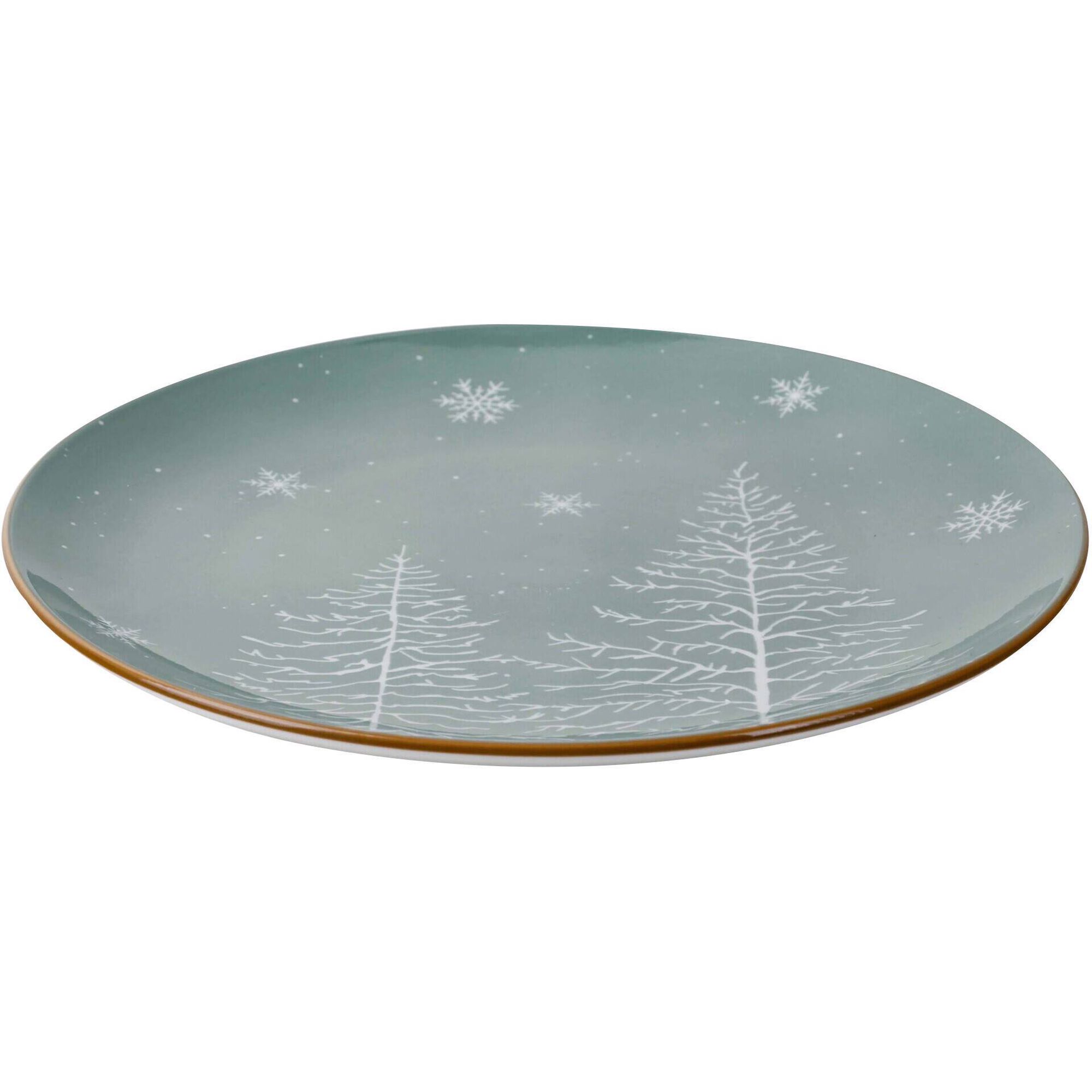 Servi&ccedil;o 6 Pessoas Porcelana &Aacute;rvore Verde Kasa