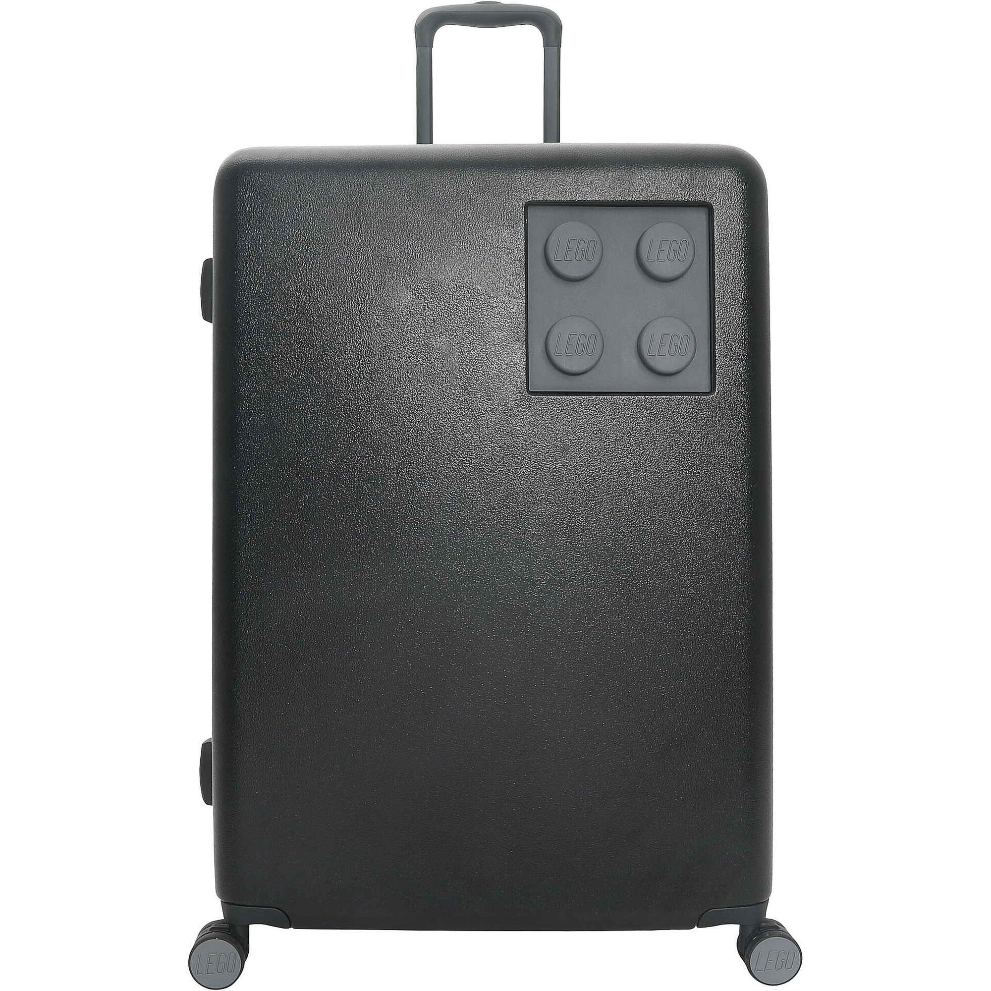 Mala de Viagem Grande 4 Rodas Preto e Cinza Brick