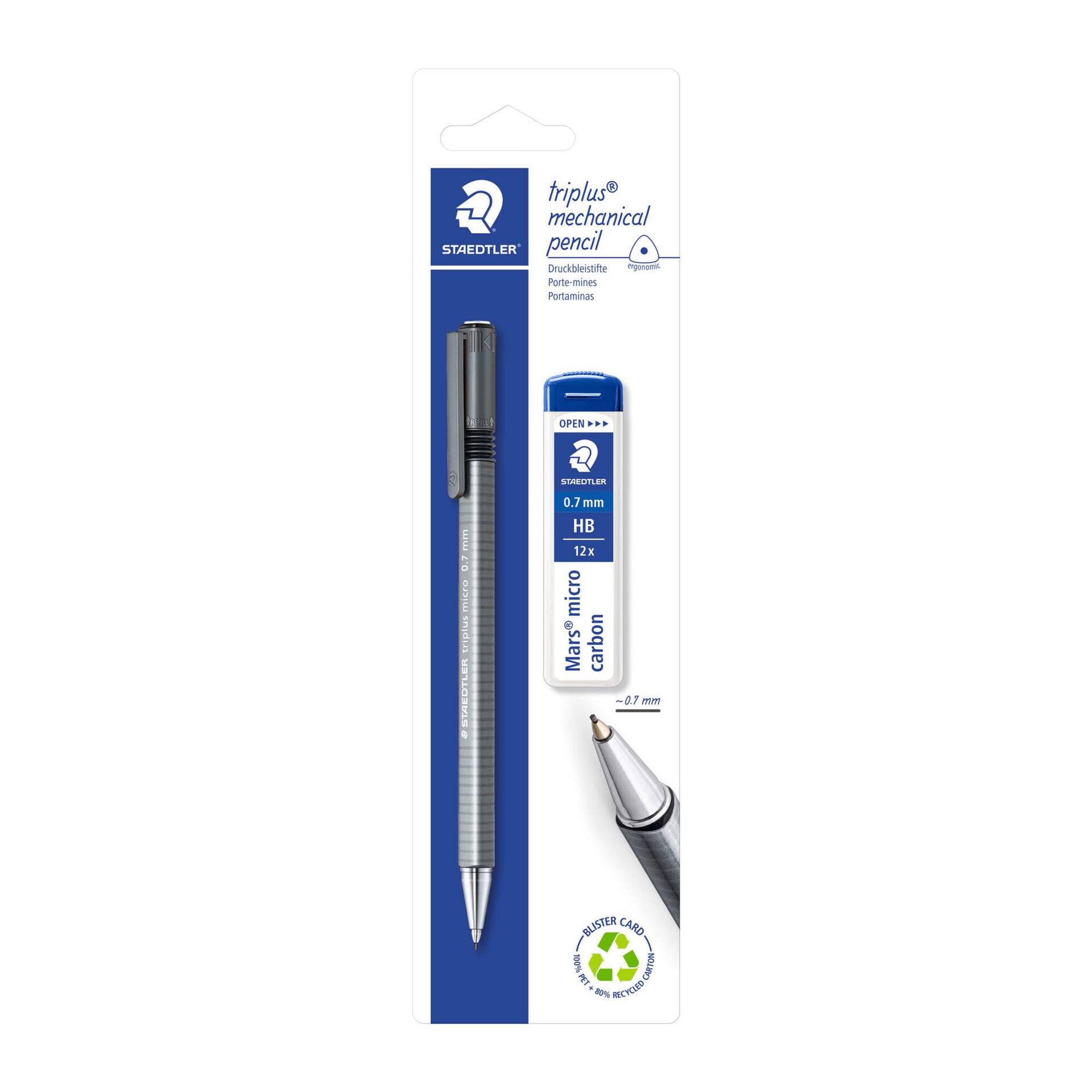 Lapiseira Triplus Micro 0,7mm e Minas HB Staedtler