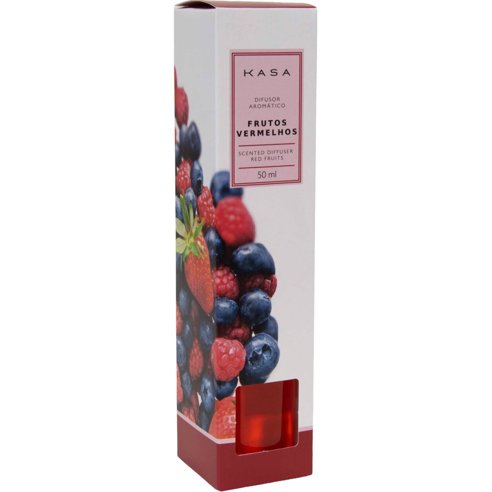 Difusor Arom&aacute;tico 50ml Frutos Vermelhos Kasa