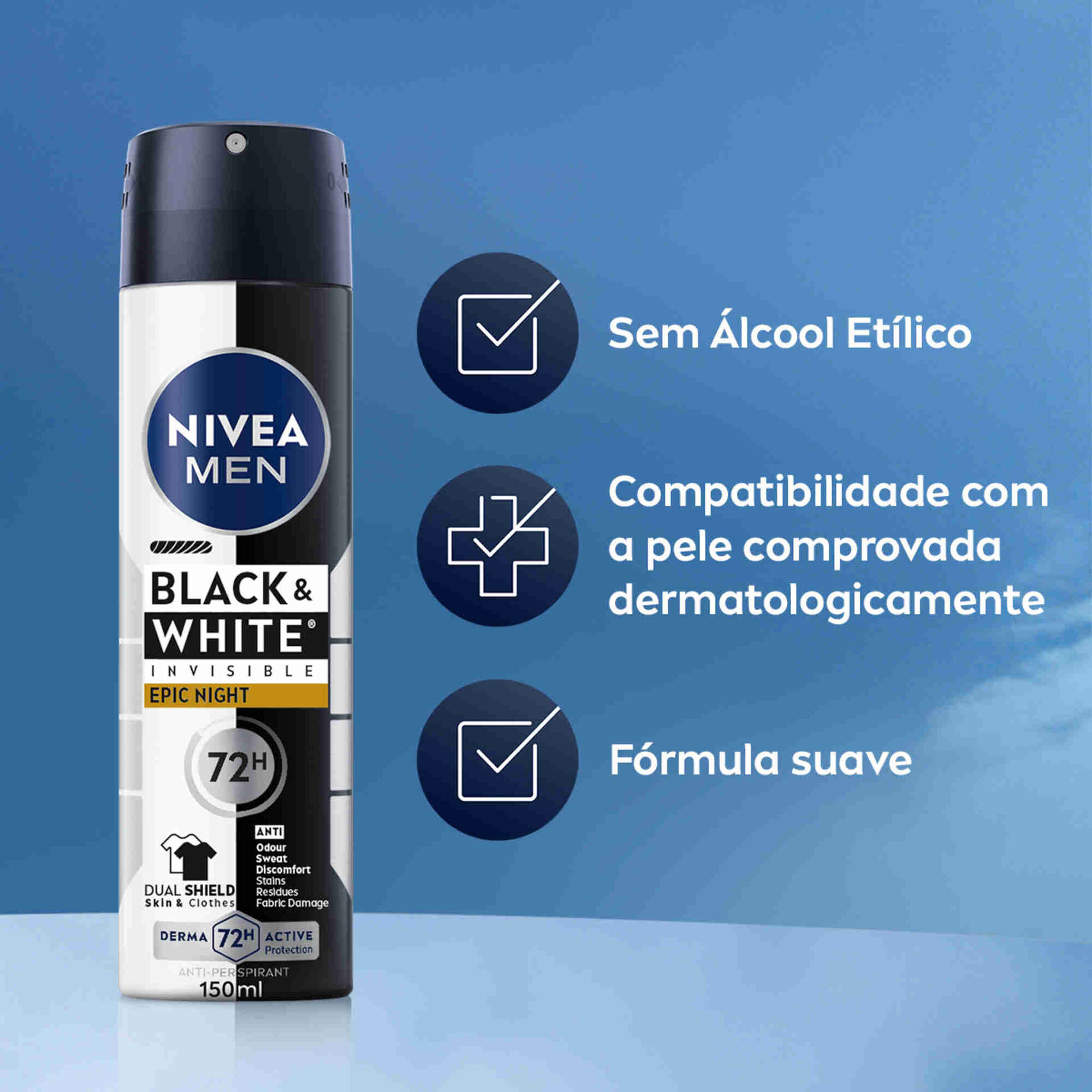 Desodorizante Spray Black&White Epic Night Nivea Men