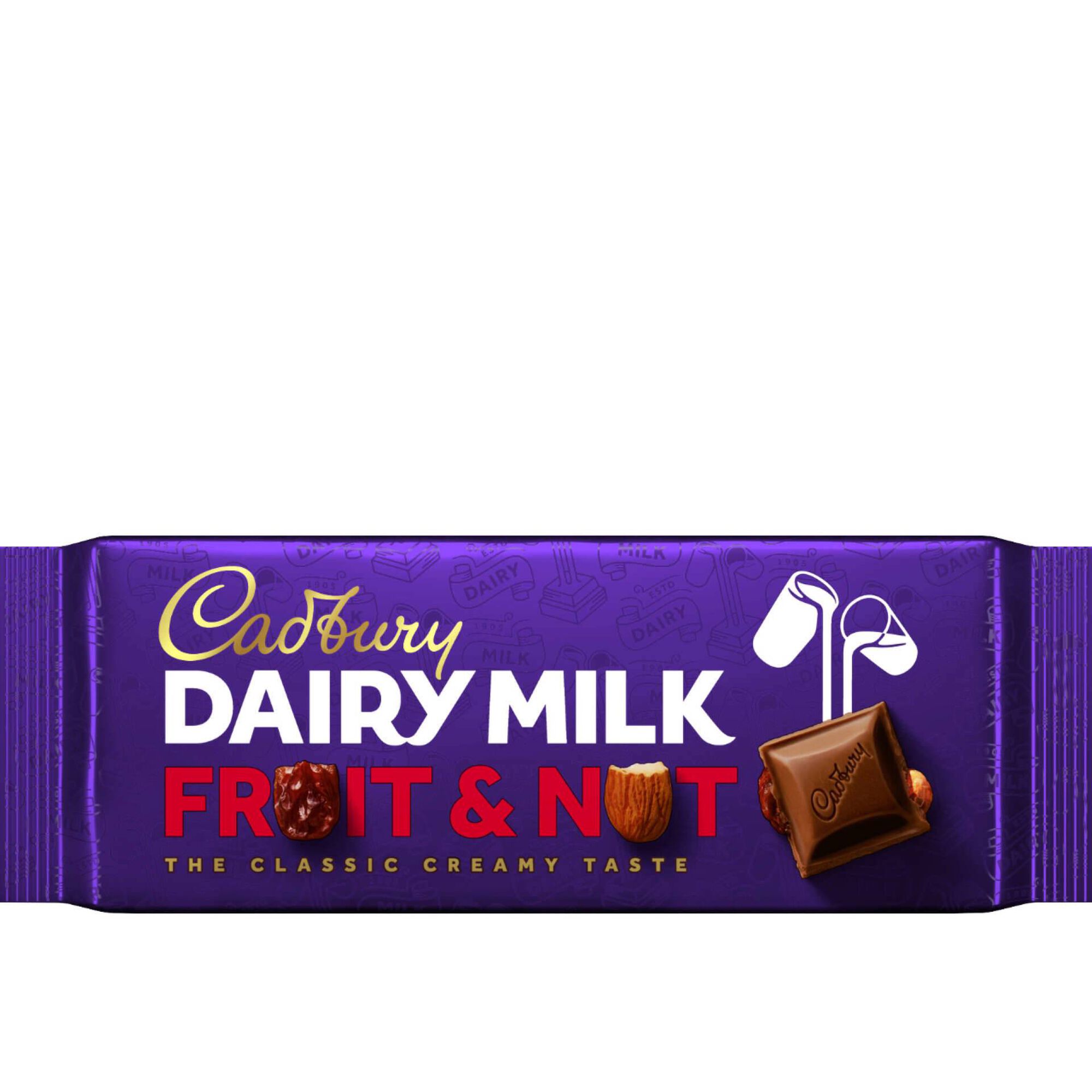 Tablete de Chocolate de Leite Fruit & Nut Cadbury