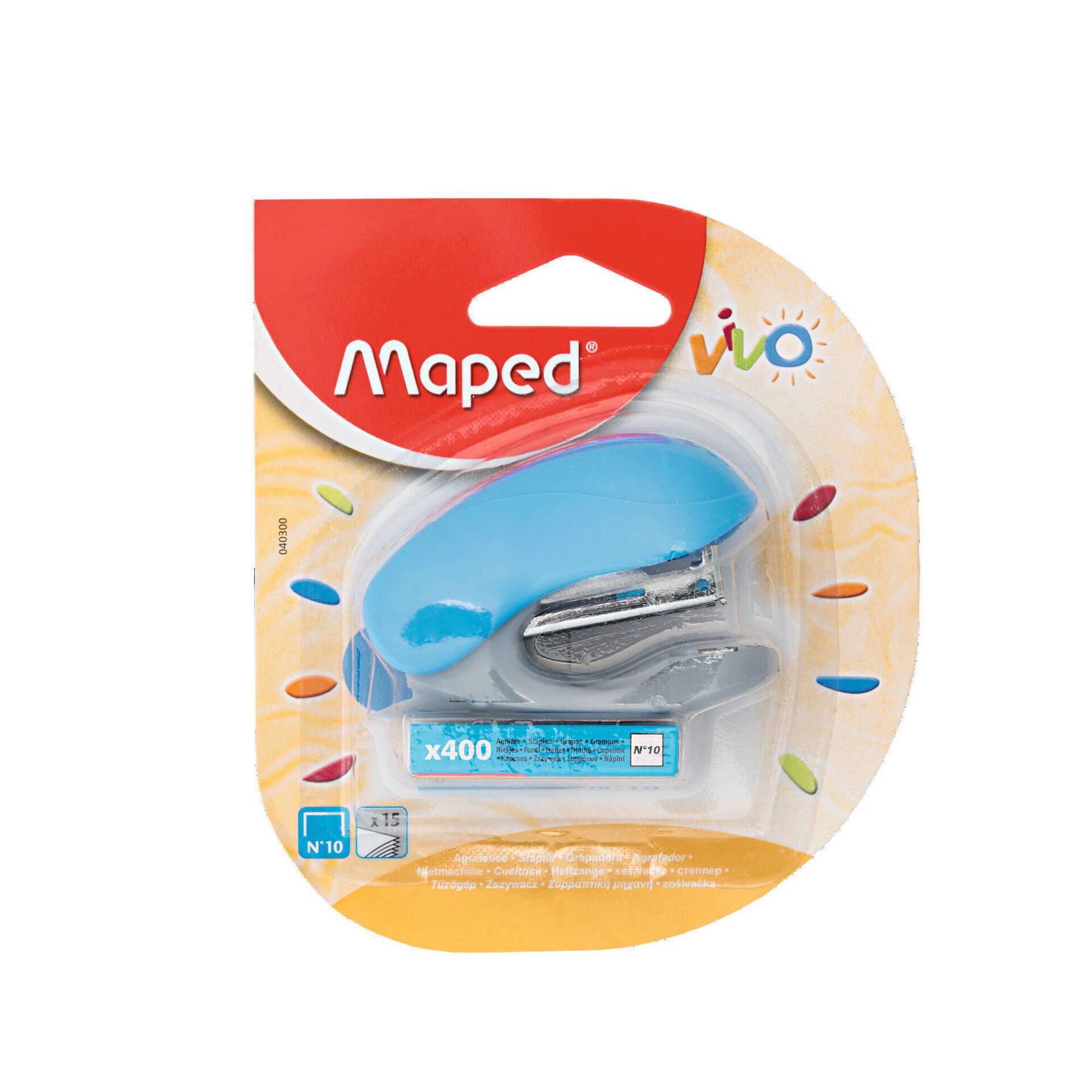 Agrafador Vivo Mini 15 Folhas com 400 Agrafos Nº 10