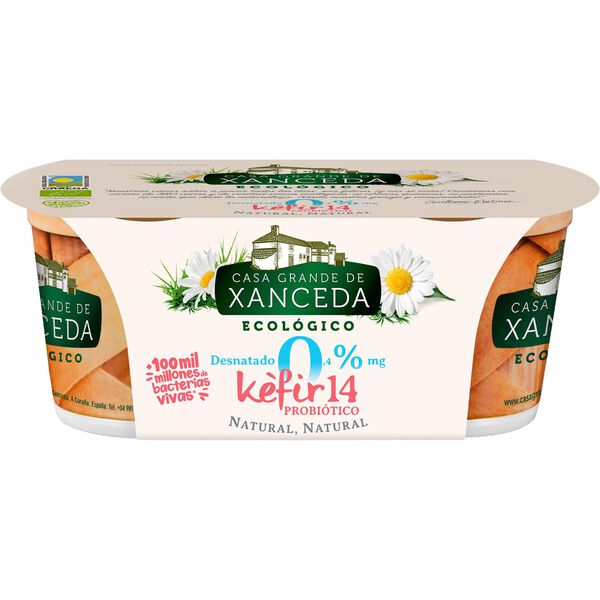 Iogurte Kefir 14 Cremoso Magro Natural Casa Grande de Xanceda