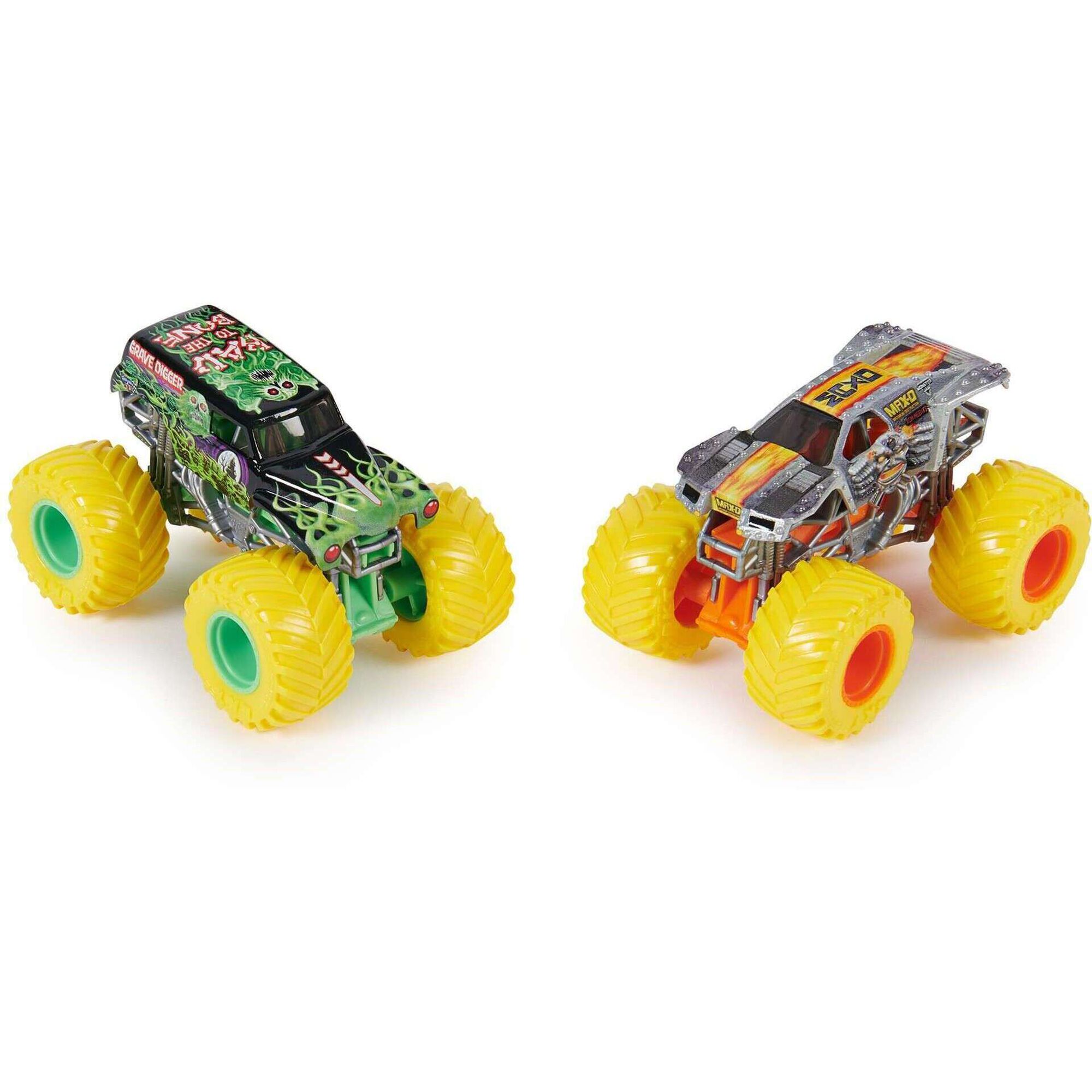 Monster Jam - Pack 2 Carros Max-D Grave Digger 1:64