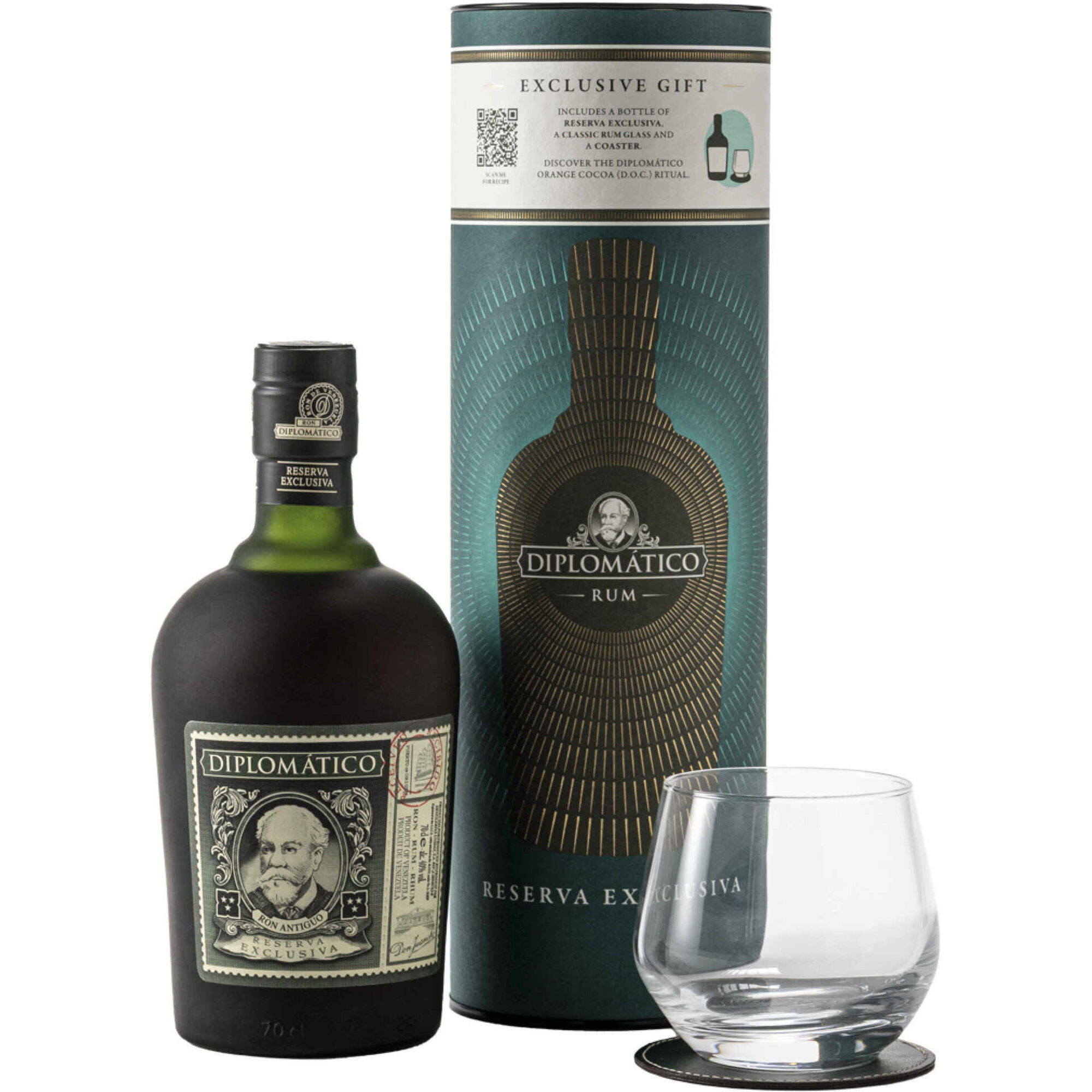 Rum Diplomático Reserva Exclusivo com Copo