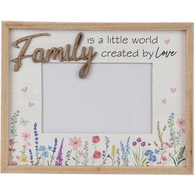 Moldura com Flores 15x10cm Family Kasa