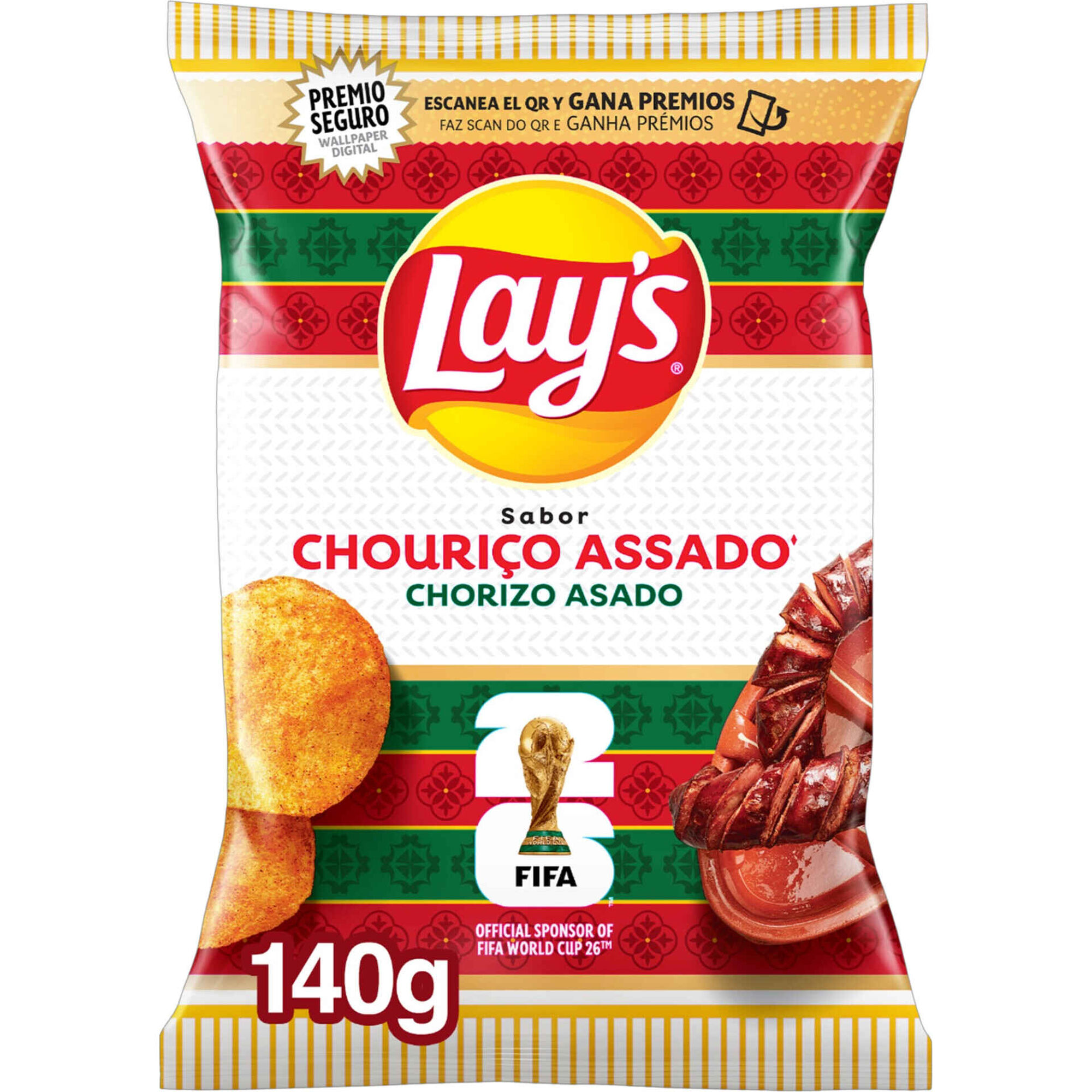 Batata Frita Lisa Sabor Chouri&ccedil;o Aassado Lay's