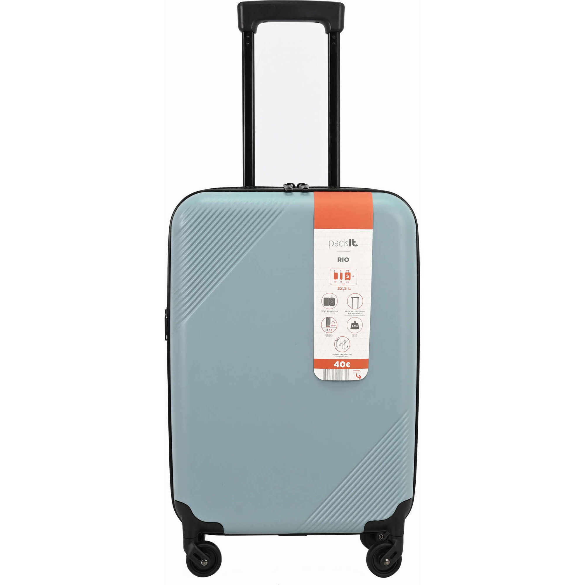 Mala de Cabine Rio 4 Rodas Azul