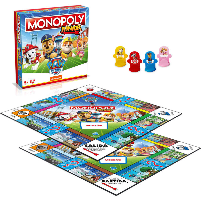 Patrulha Pata - Jogo de Tabuleiro Monopólio Júnior Paw Patrol