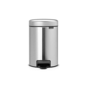 Balde de Lixo com Pedal A&ccedil;o Inoxid&aacute;vel 3L Prateado NewIcon Brabantia