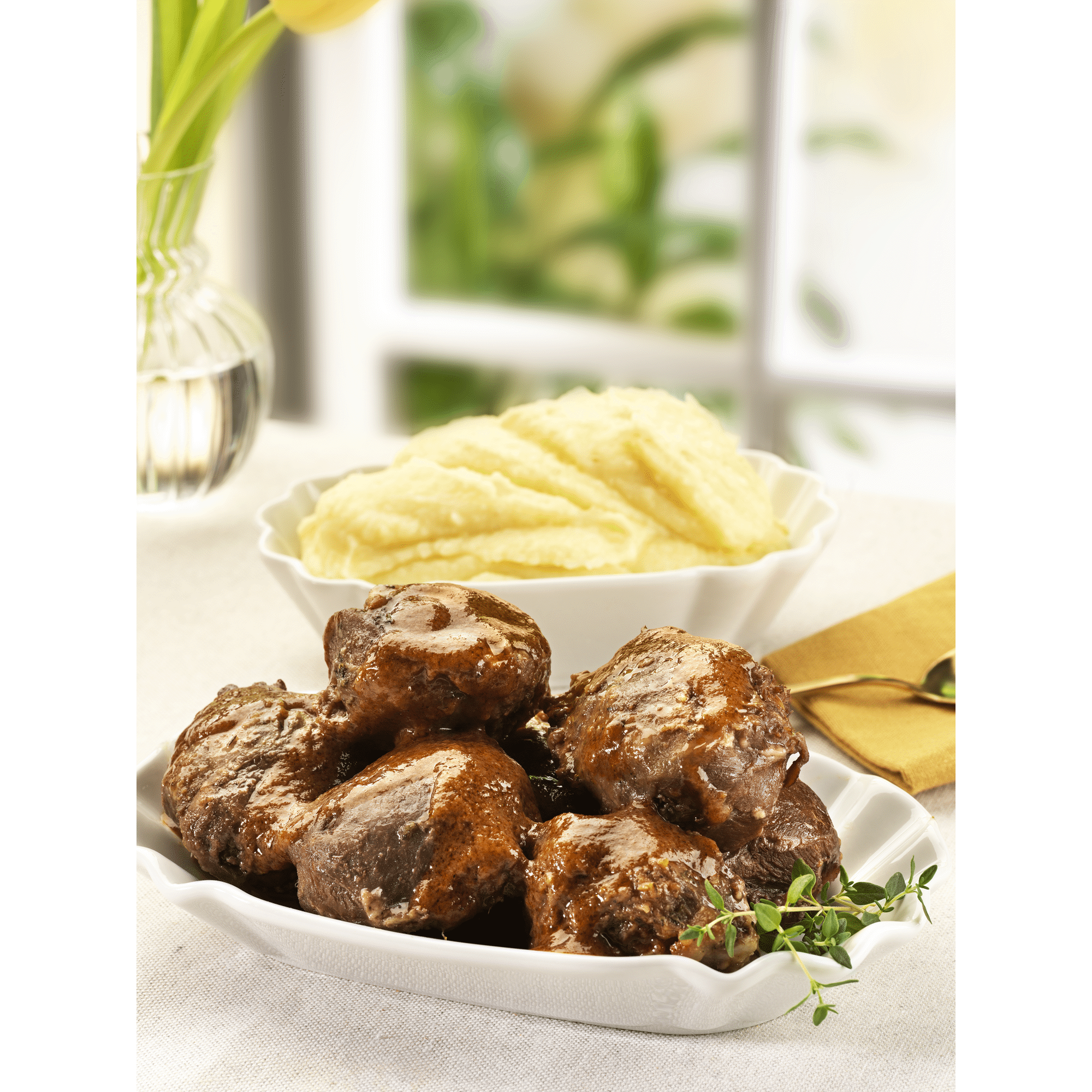 Bochechas de Porco com Pur&eacute;  Cozinha Continente (Entregas para a P&aacute;scoa)