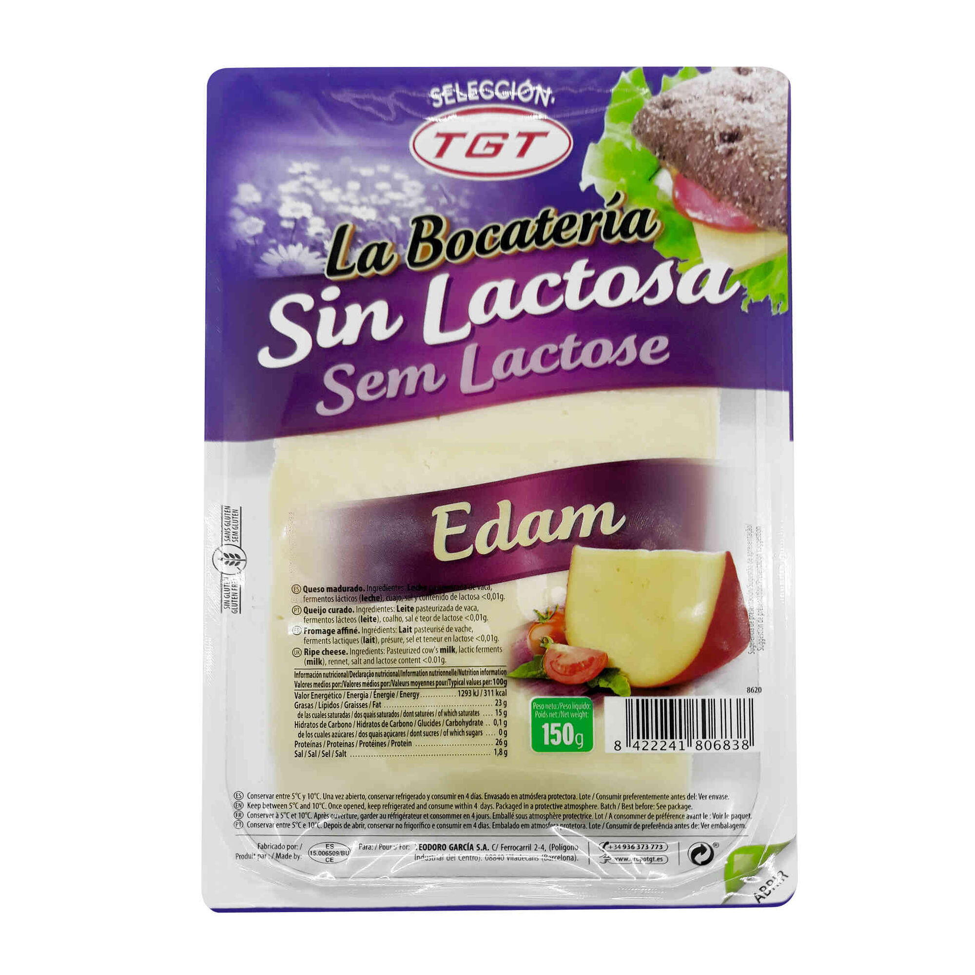 Queijo Edam Sem Lactose Fatiado Queijo Edam Sem Lactose Fatiado