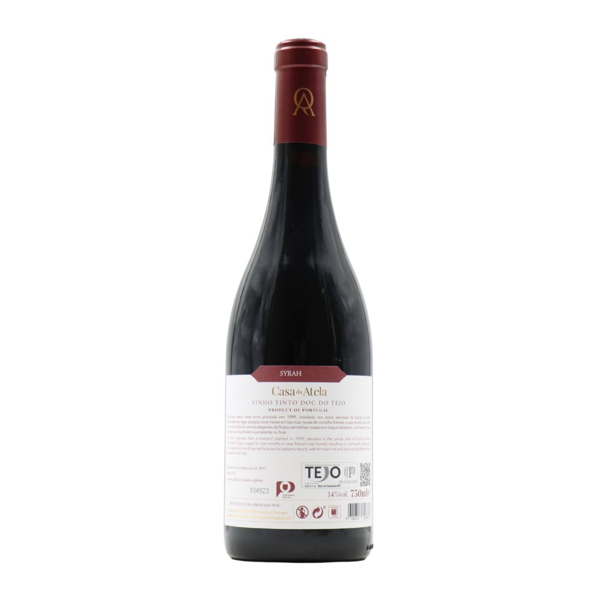 Casa Da Atela Syrah Tejo Vinho Tinto