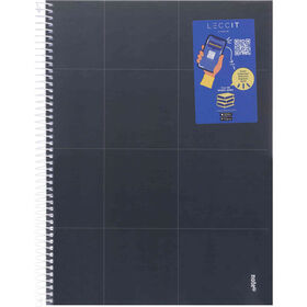 Caderno Note! Espiral Capa Dura A4 Pautado Preto Pure para App Leccit
