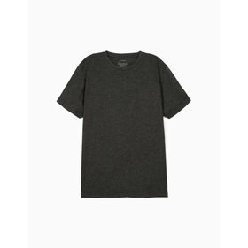 T-shirt Cinza Escura S Homem