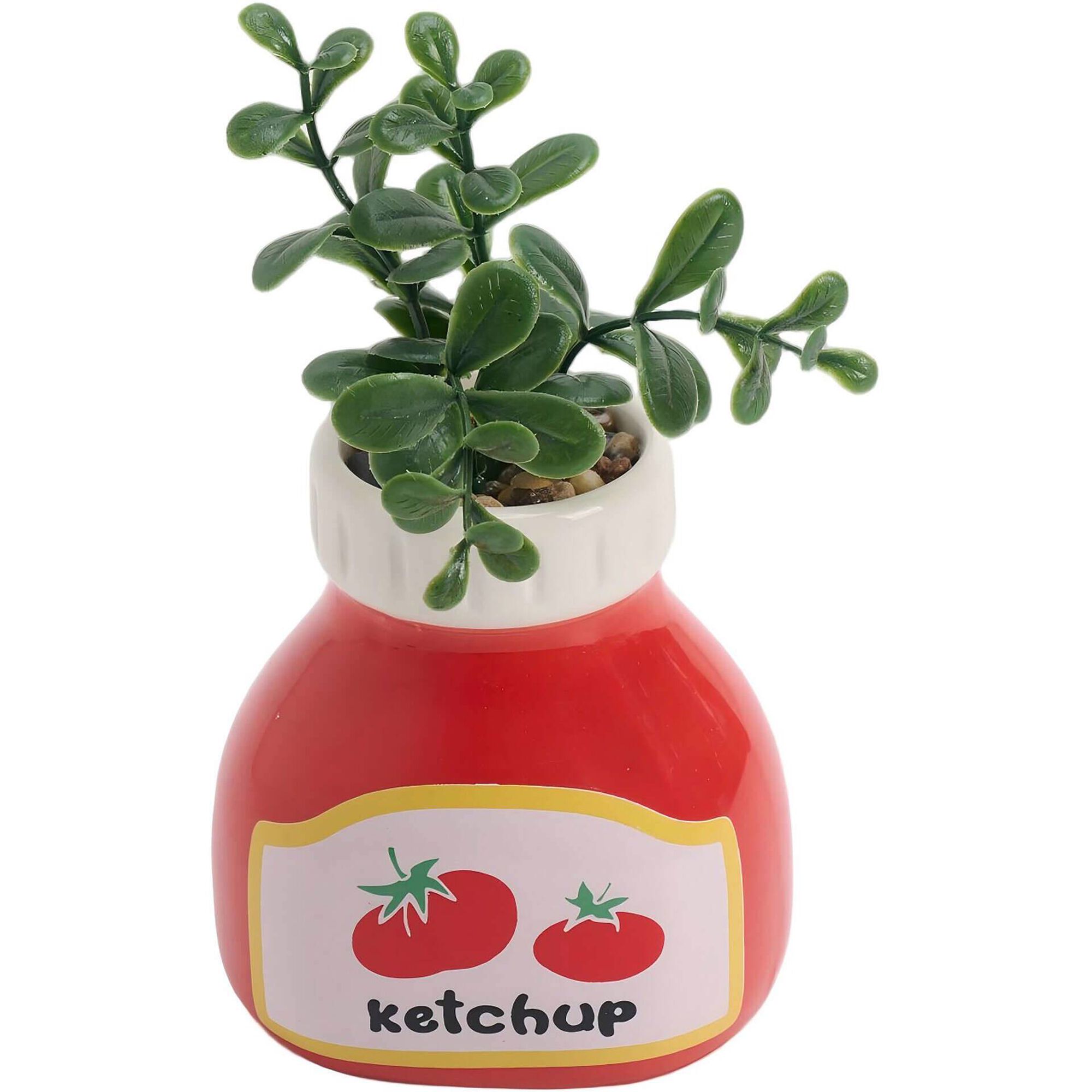 Planta Artificial com Vaso Ketchup Kasa