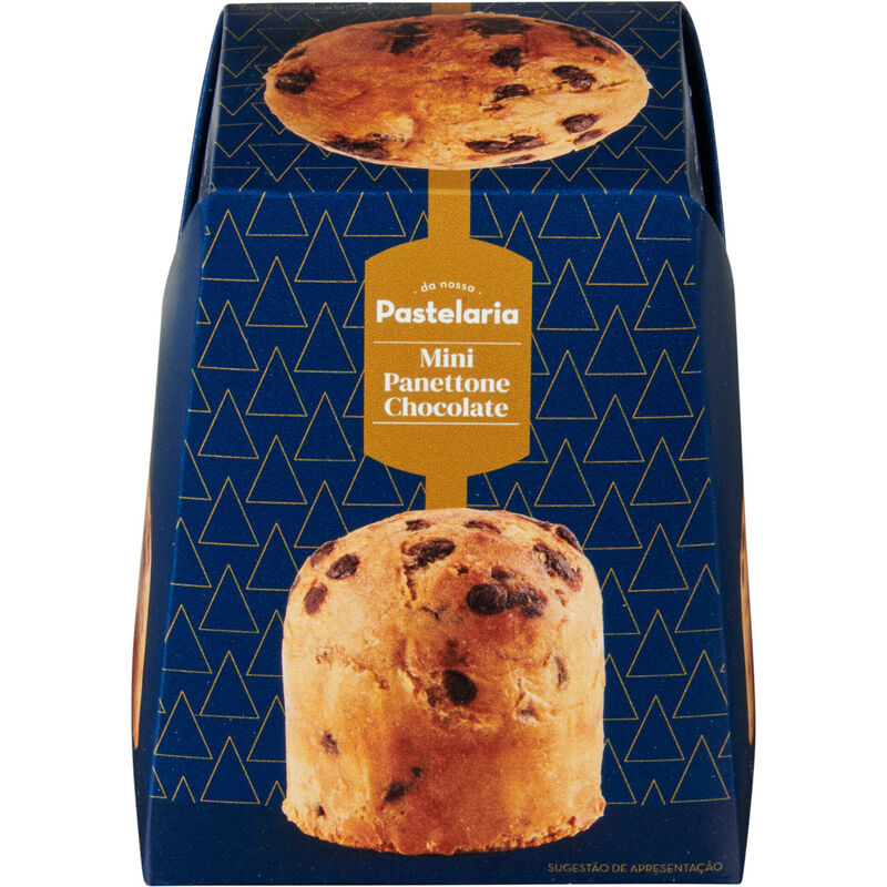 Mini Panettone com Pepitas de Chocolate Da Nossa Pastelaria